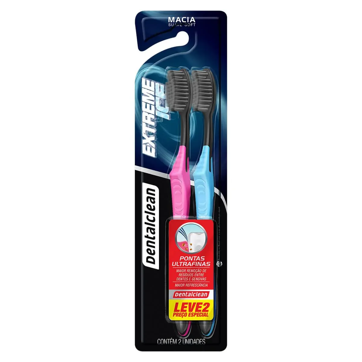 Kit Escova de Dente Dentalclean Extreme Ice 2 unidades - imagem 1