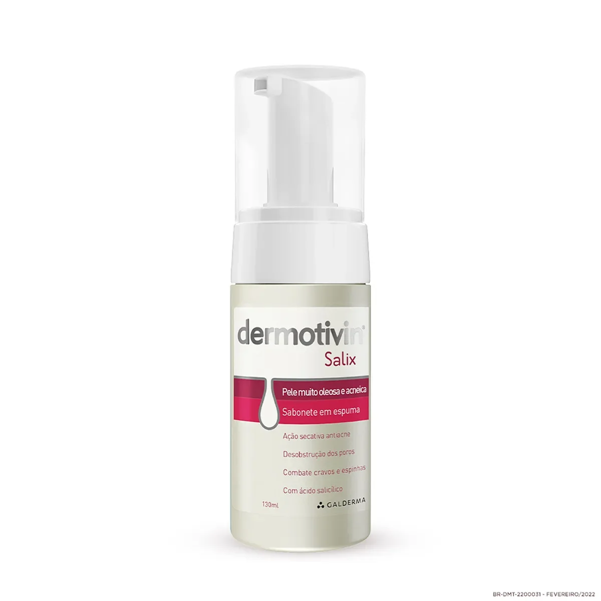 Sabonete em Espuma Facial Dermotivin Salix 130ml - imagem 1