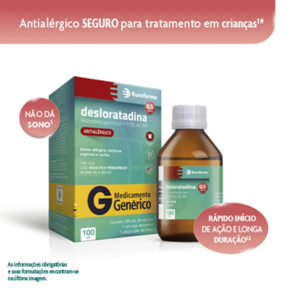 Desloratadina 0,5mg/ml Eurofarma Xarope com - imagem 1