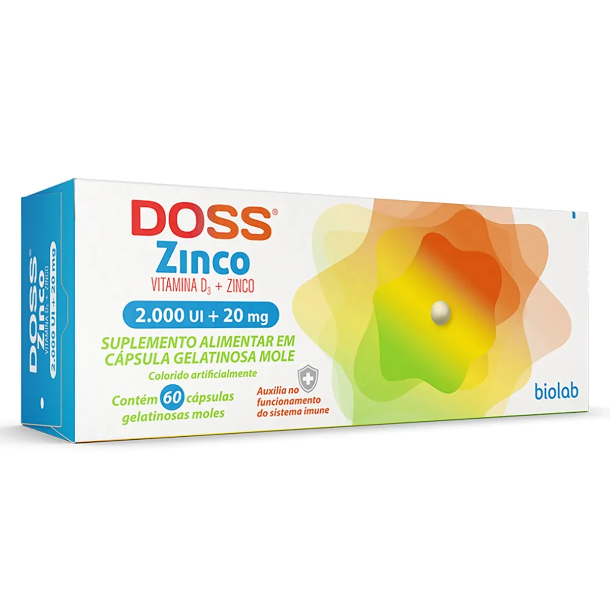 Vitamina D 2.000UI + Zinco 20mg Doss Zinco 60 cápsulas - imagem 1