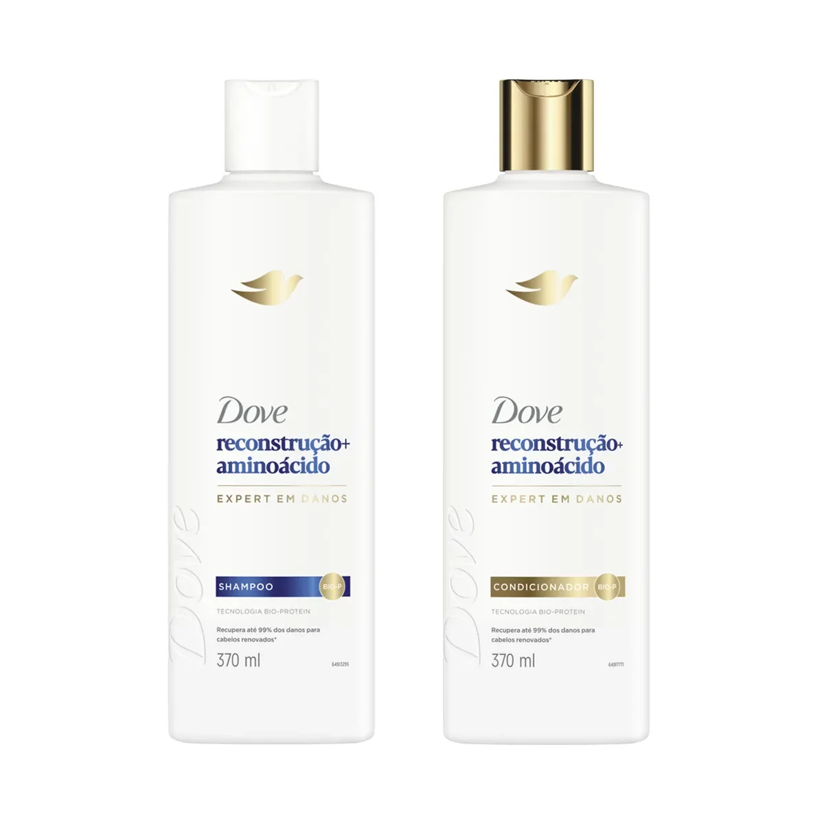 Kit Dove Reconstrução + Aminoácido Shampoo 370ml + Condicionador 370ml - imagem 1