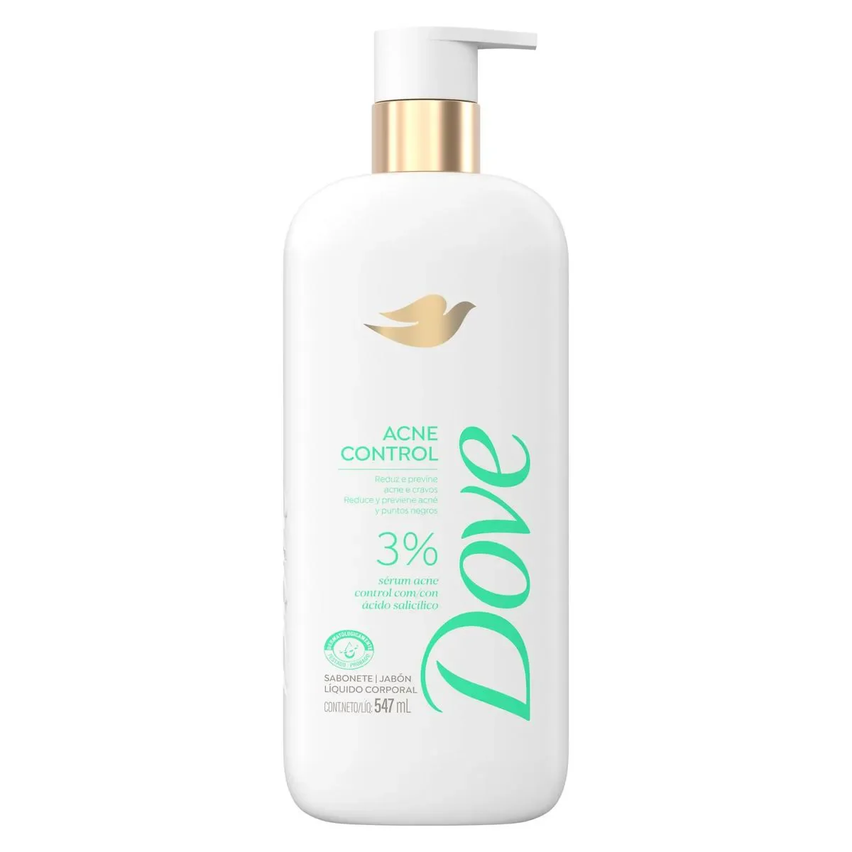 Sabonete Líquido Dove Acne Control Rosto e Corpo 547ml - imagem 1