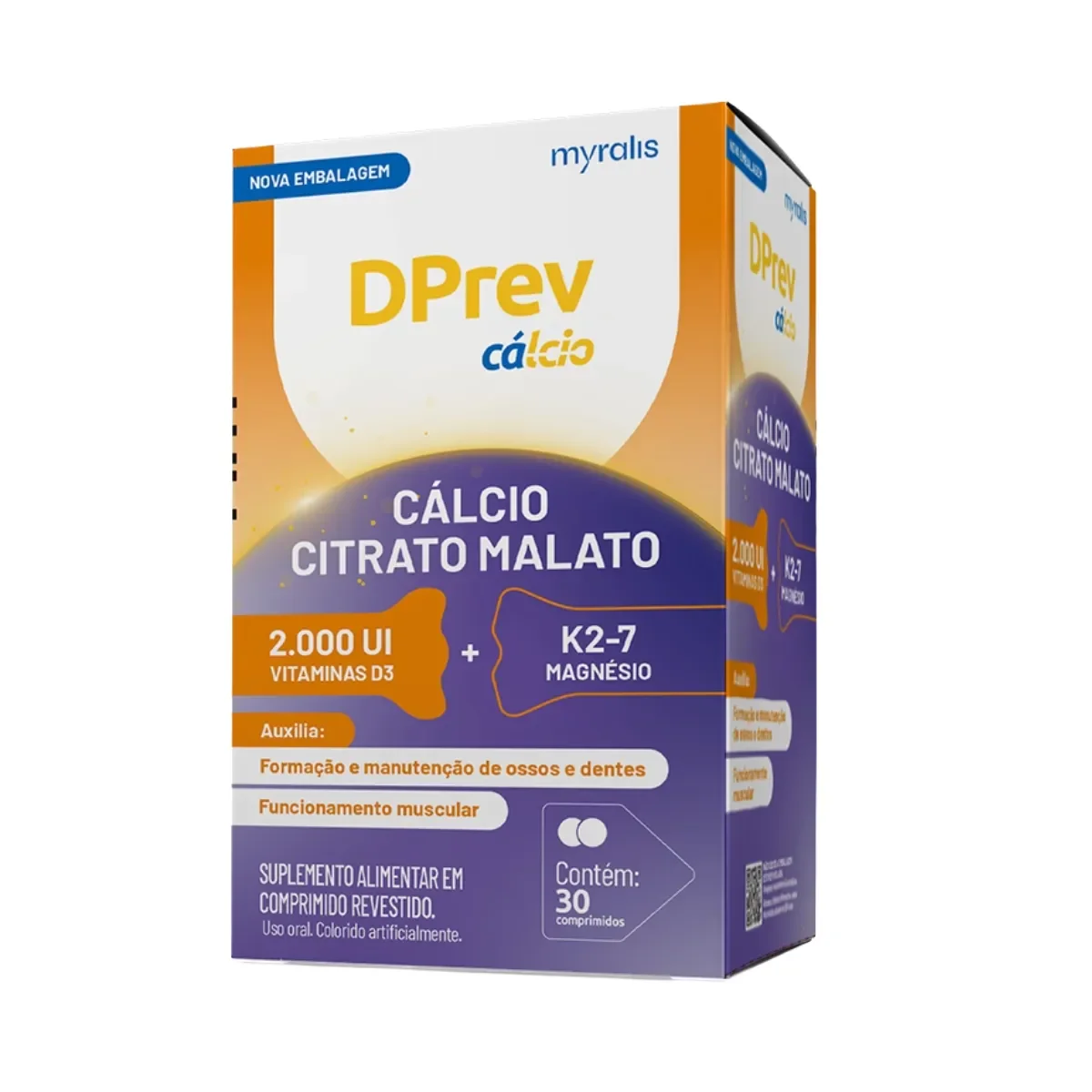 Cálcio Dprev MDK 2000UI 30 comprimidos - imagem 1