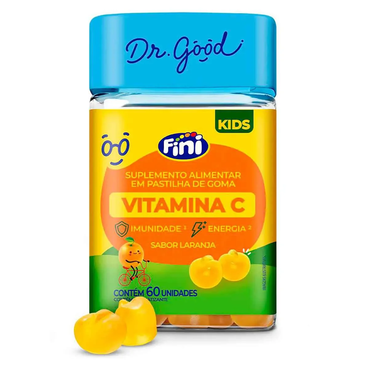 VItamina C Dr. Good Kids Infantil Laranja 60 unidades - imagem 1