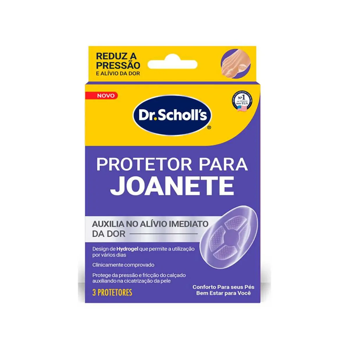 Protetor para Joanete Dr. Scholl’s 3 unidades - imagem 1