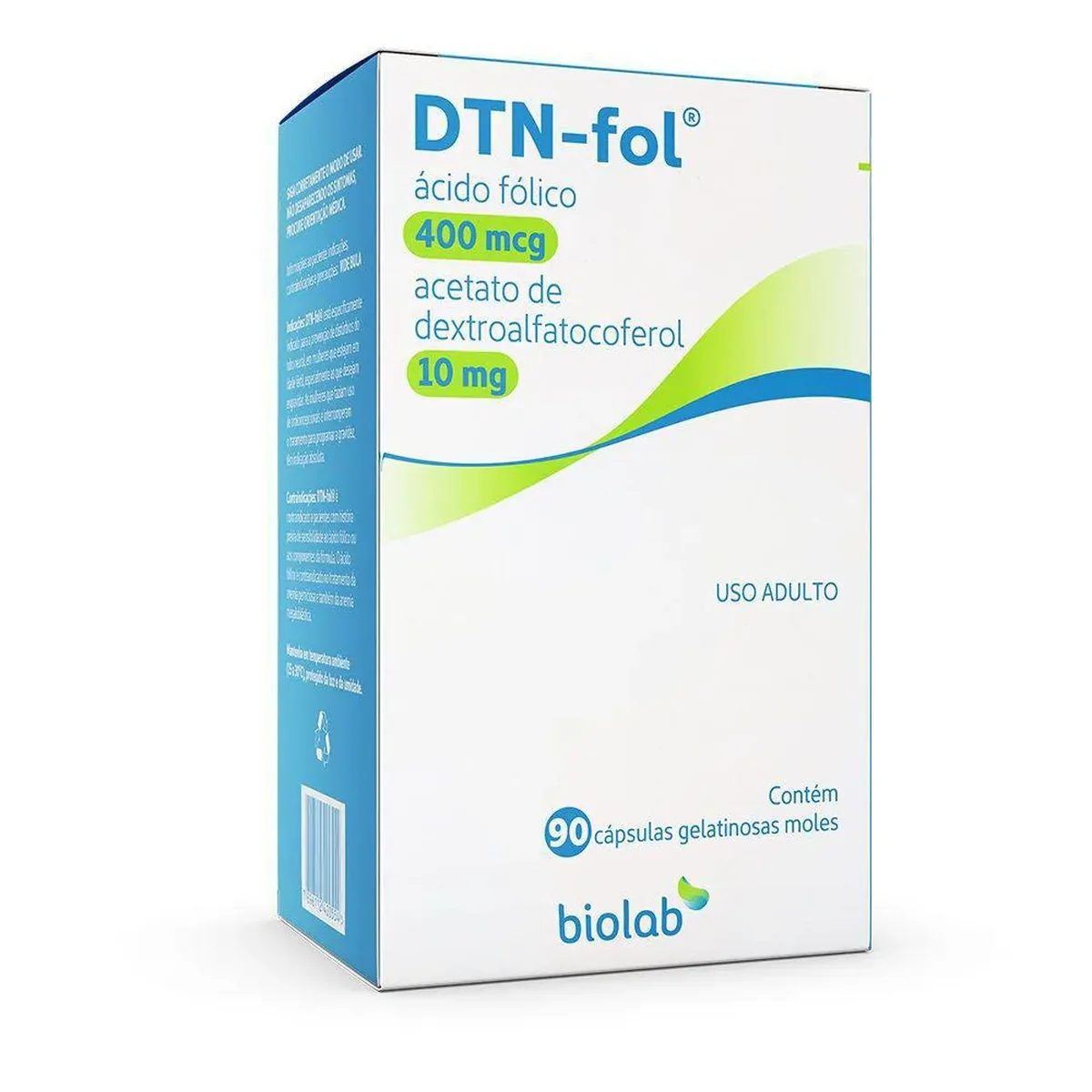Ácido Fólico + Vitamina E DTN-Fol para Gestantes 90 cápsulas - imagem 1