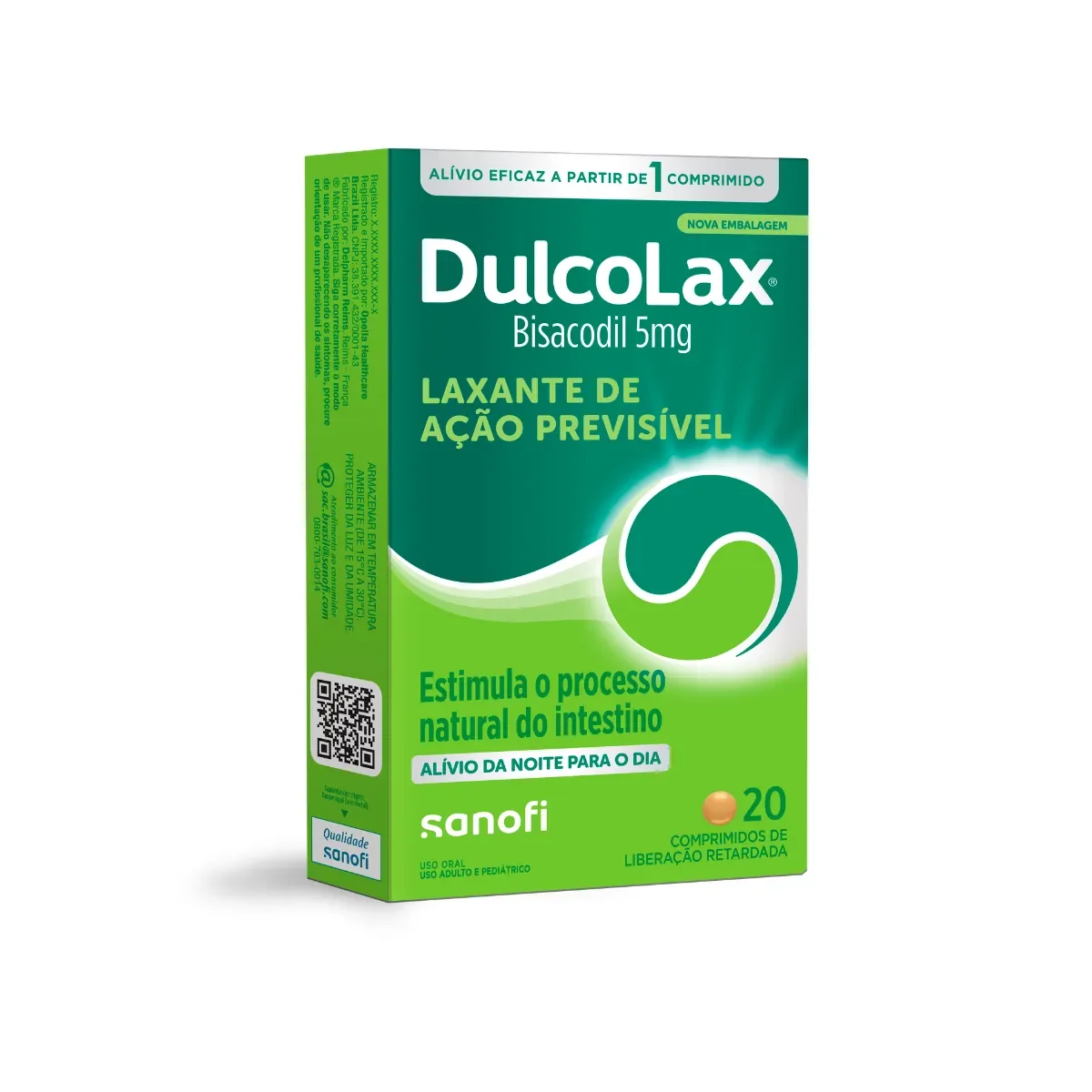 Laxante Dulcolax 5mg 20 comprimidos - imagem 1