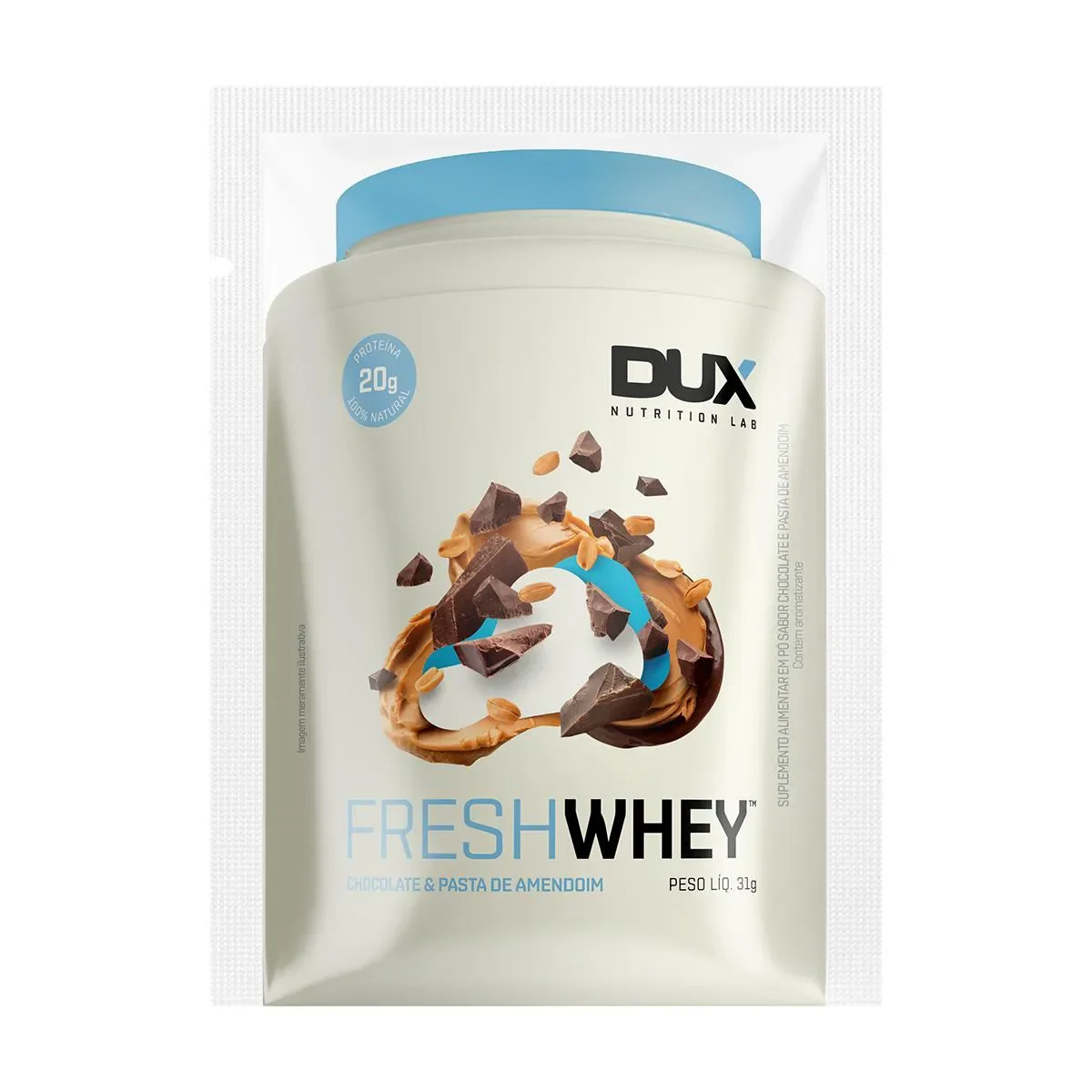Fresh Whey Dux Nutrition Chocolate & Pasta de Amendoim Sachê 31g - imagem 1
