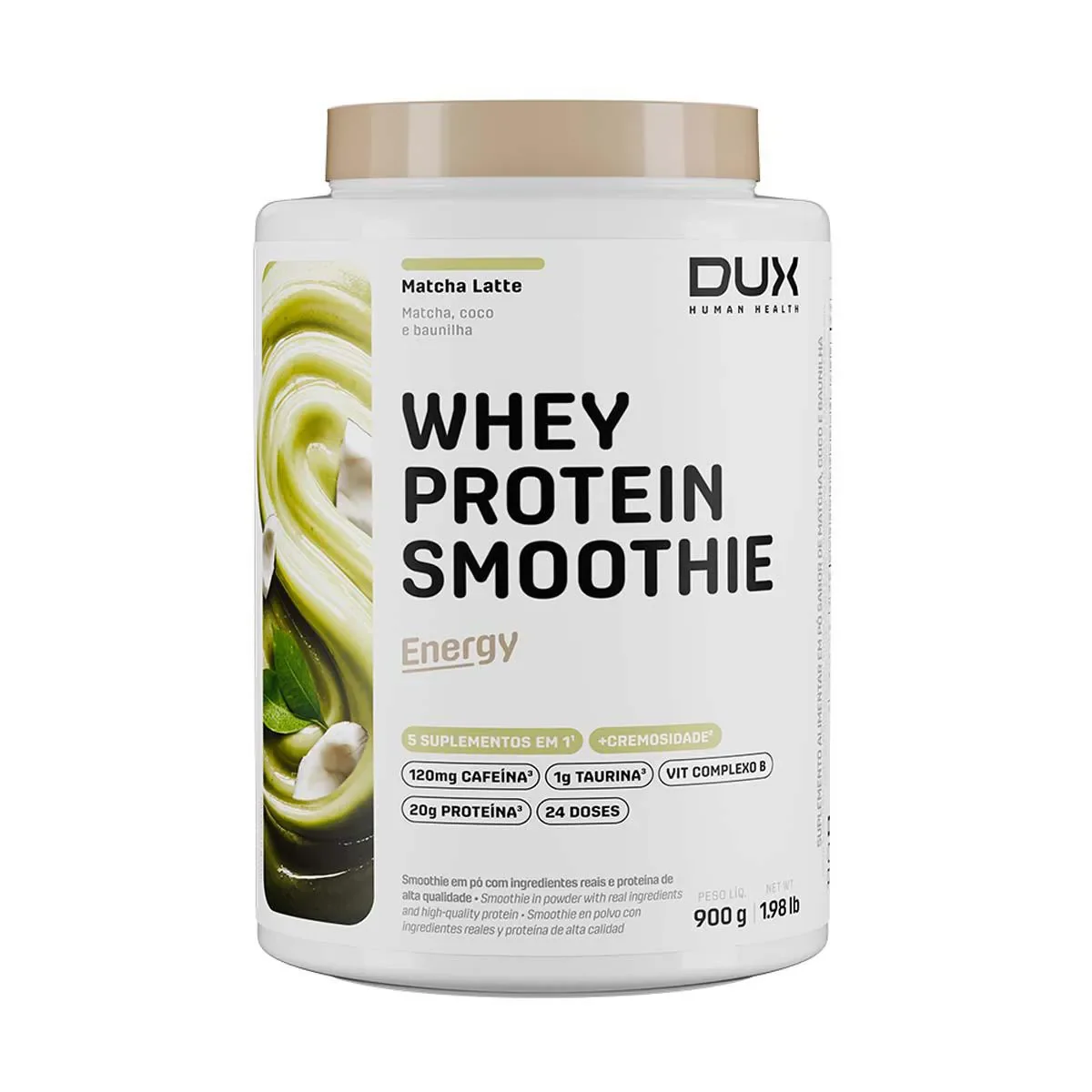 Whey Protein Dux Smoothie Matcha Latte 900g - imagem 1