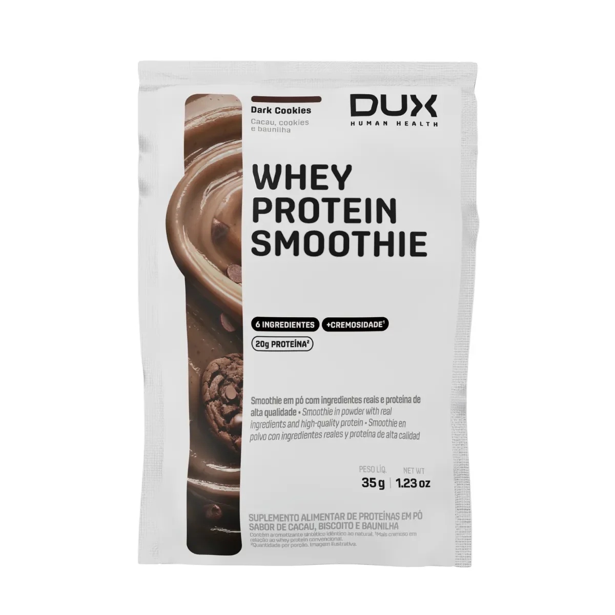 Whey Protein Dux Smoothie Dark Cookies Sachê 35g - imagem 1