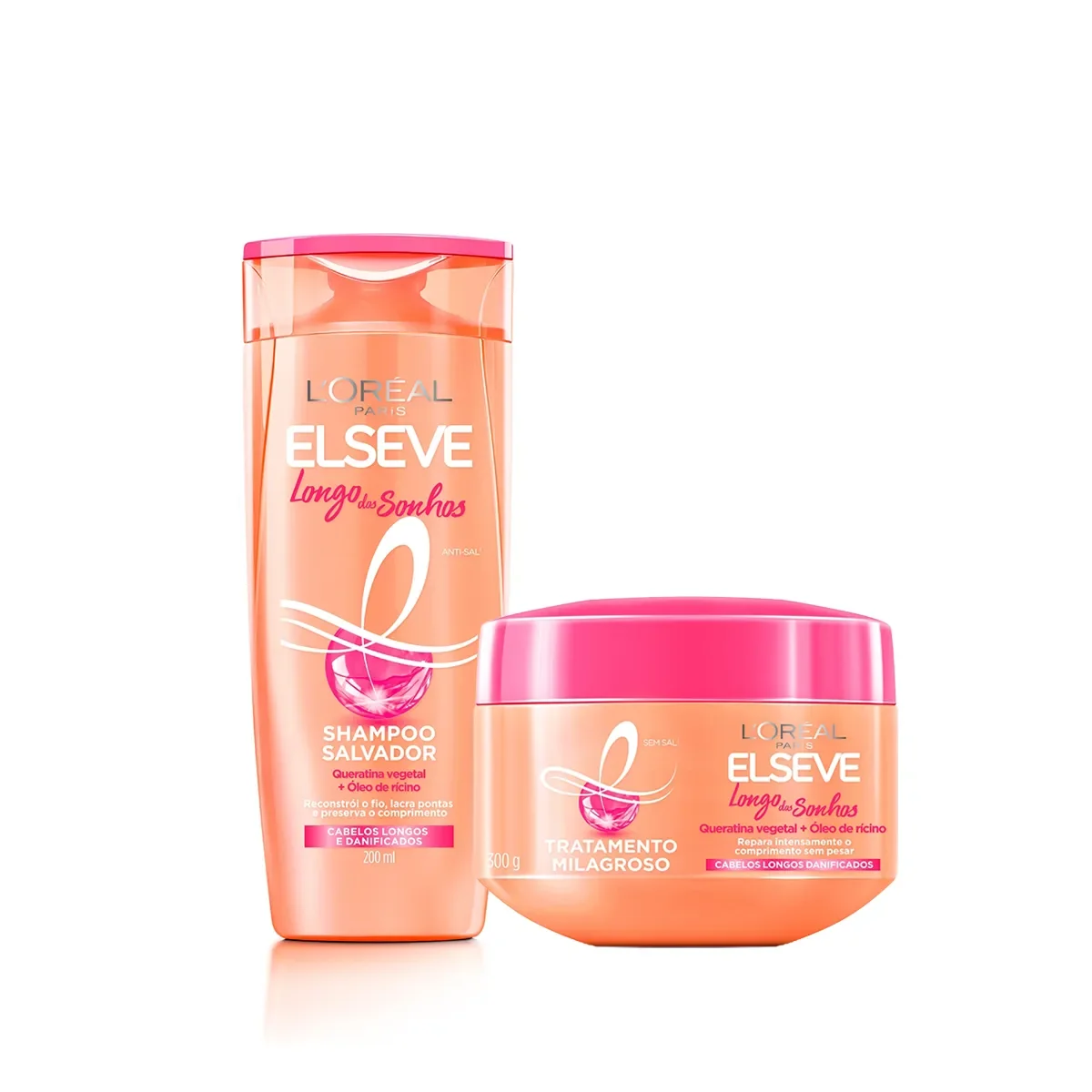 Kit L'Oréal Paris Elseve Longo dos Sonhos Shampoo 200ml + Creme de Tratamento 300g - imagem 1