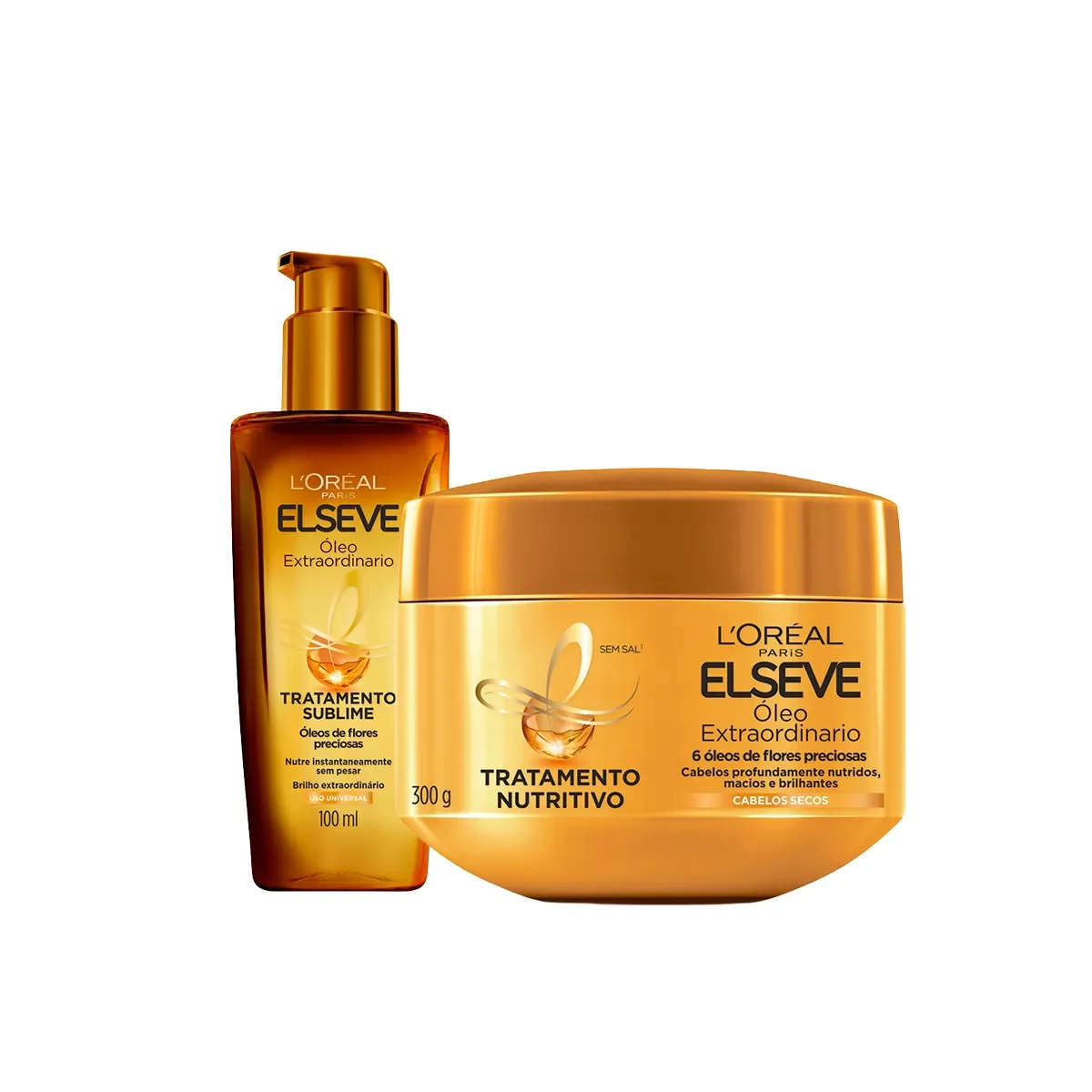 Kit L'Oréal Paris Elseve Óleo Extraordinário Creme de Tratamento 300g + Óleo Extraordinário 100ml - imagem 1