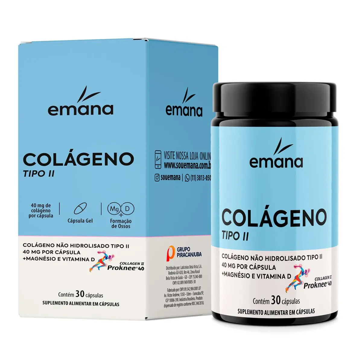 Colágeno Tipo II Emana 30 cápsulas - imagem 1