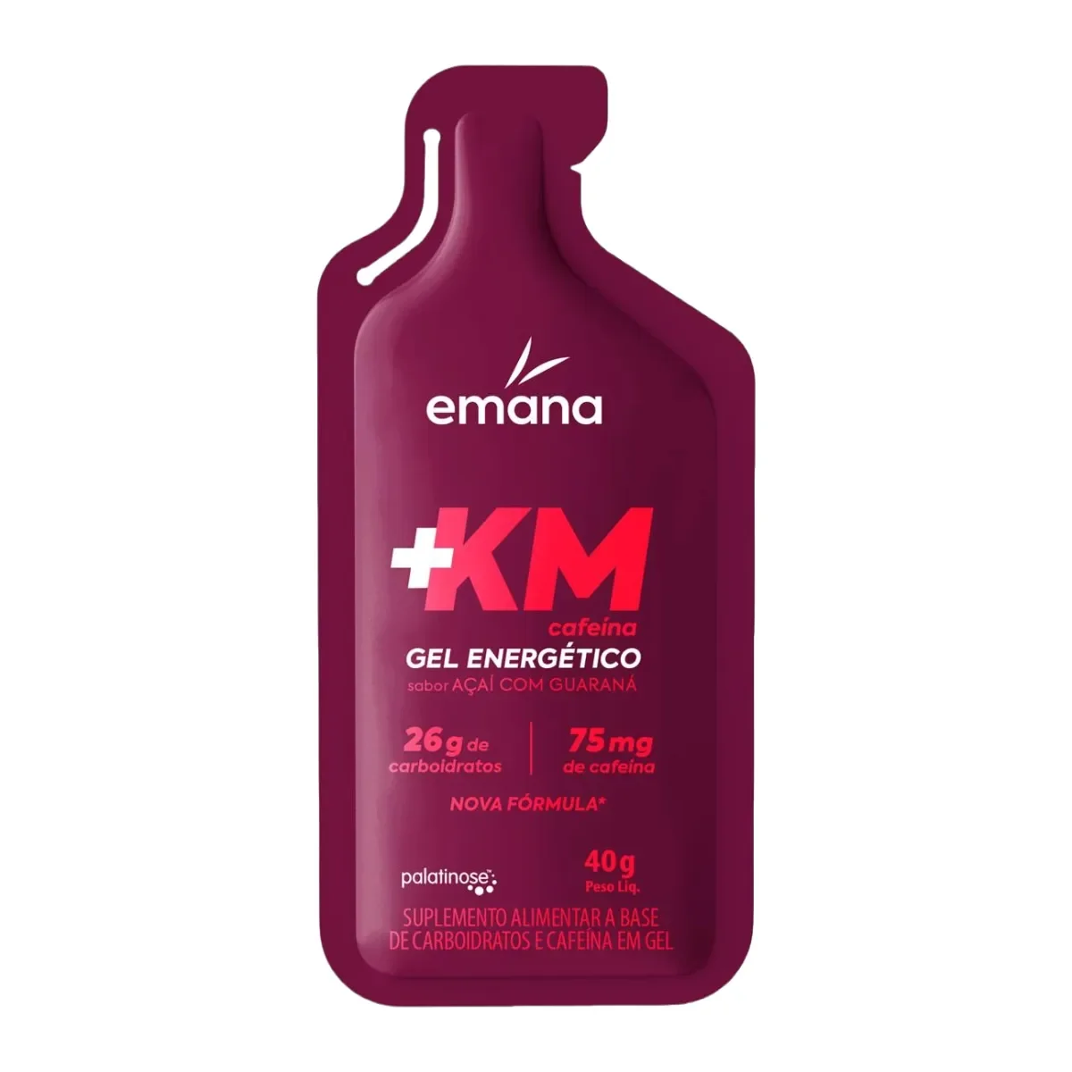 Suplemento Emana Gel Energético + Km Cafeína Açaí com Guaraná 40g - imagem 1