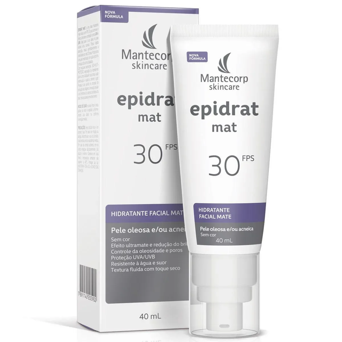 Protetor Solar Facial Hidratante Antioliosidade FPS 30 Epidrat Pele Oleosa Sem Cor 40ml - imagem 1