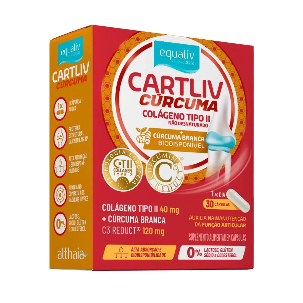 Colágeno Equaliv Cartliv Cúrcuma 30 Cápsulas - imagem 1