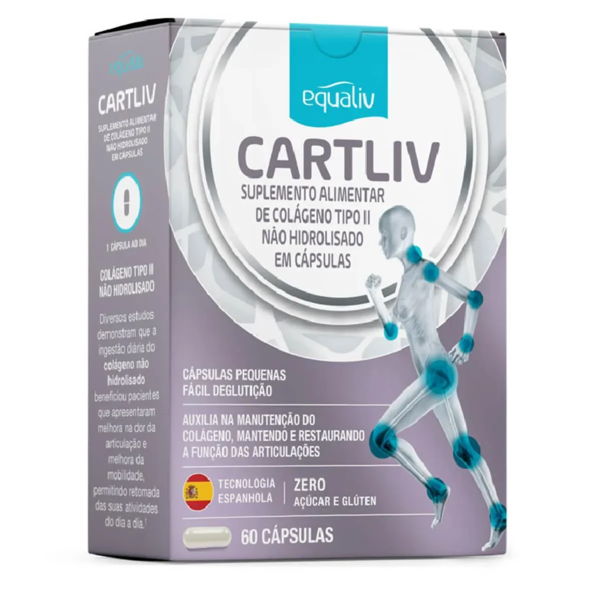 Colágeno Não Hidrolisado Tipo II Cartiliv com 60 cápsulas - imagem 1
