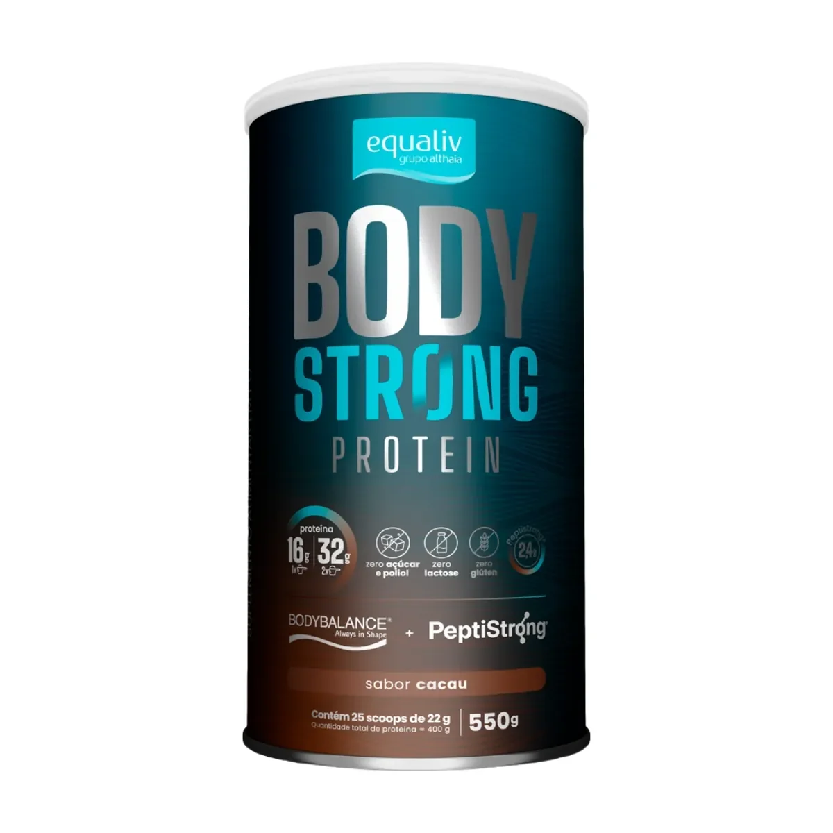 Proteína Equaliv Body Strong Protein Cacau 550g - imagem 1