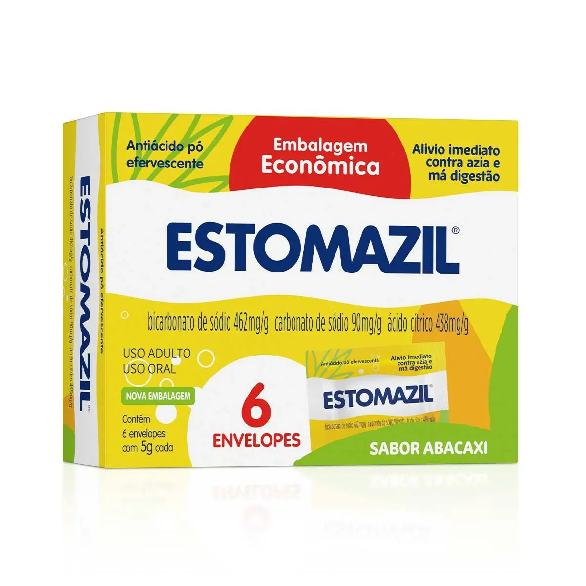 Estomazil Pó Efervescente 6 envelopes de 5g cada - imagem 1