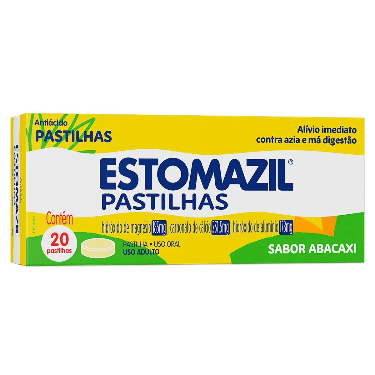 Estomazil Pastilhas Sabor Abacaxi 20 unidades - imagem 1