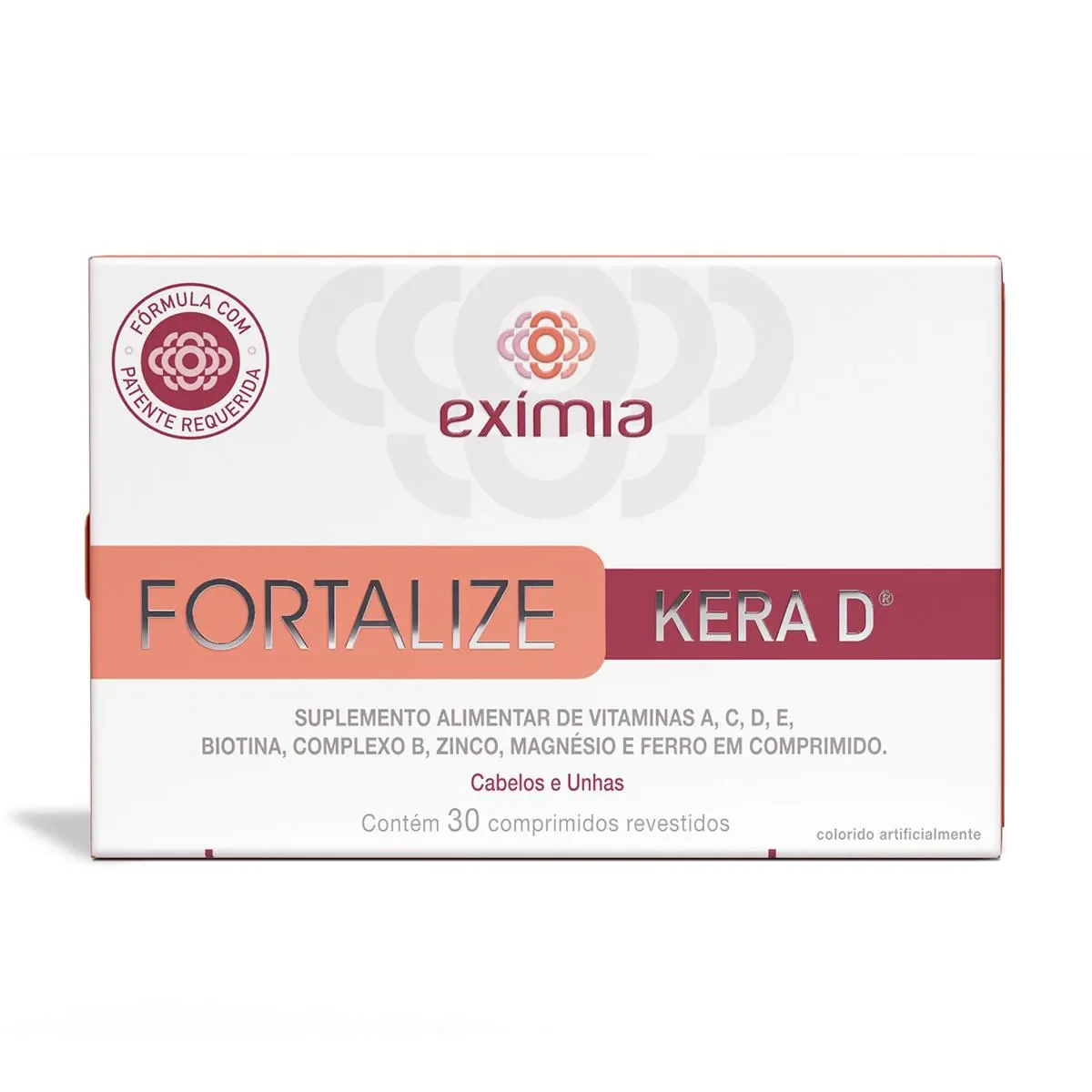 Suplemento Vitamínico Exímia Fortalize Kera D - 30 Comprimidos - imagem 1
