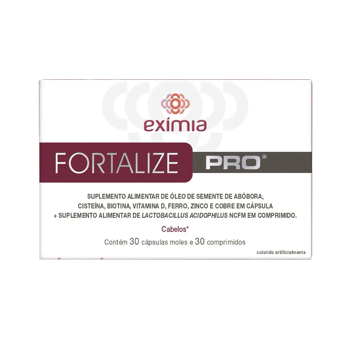 Polivitamínico Exímia Fortalize Pro Cabelos 30 Comprimidos e 30 Cápsulas - imagem 1
