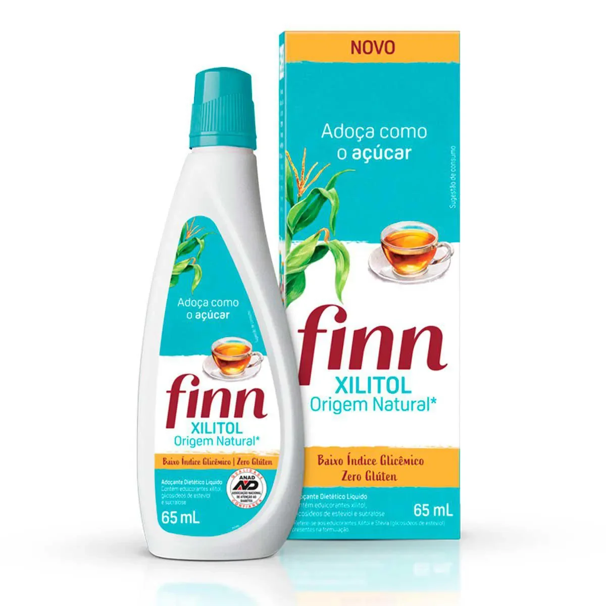 Adoçante Líquido Finn Xilitol com 65ml - imagem 1