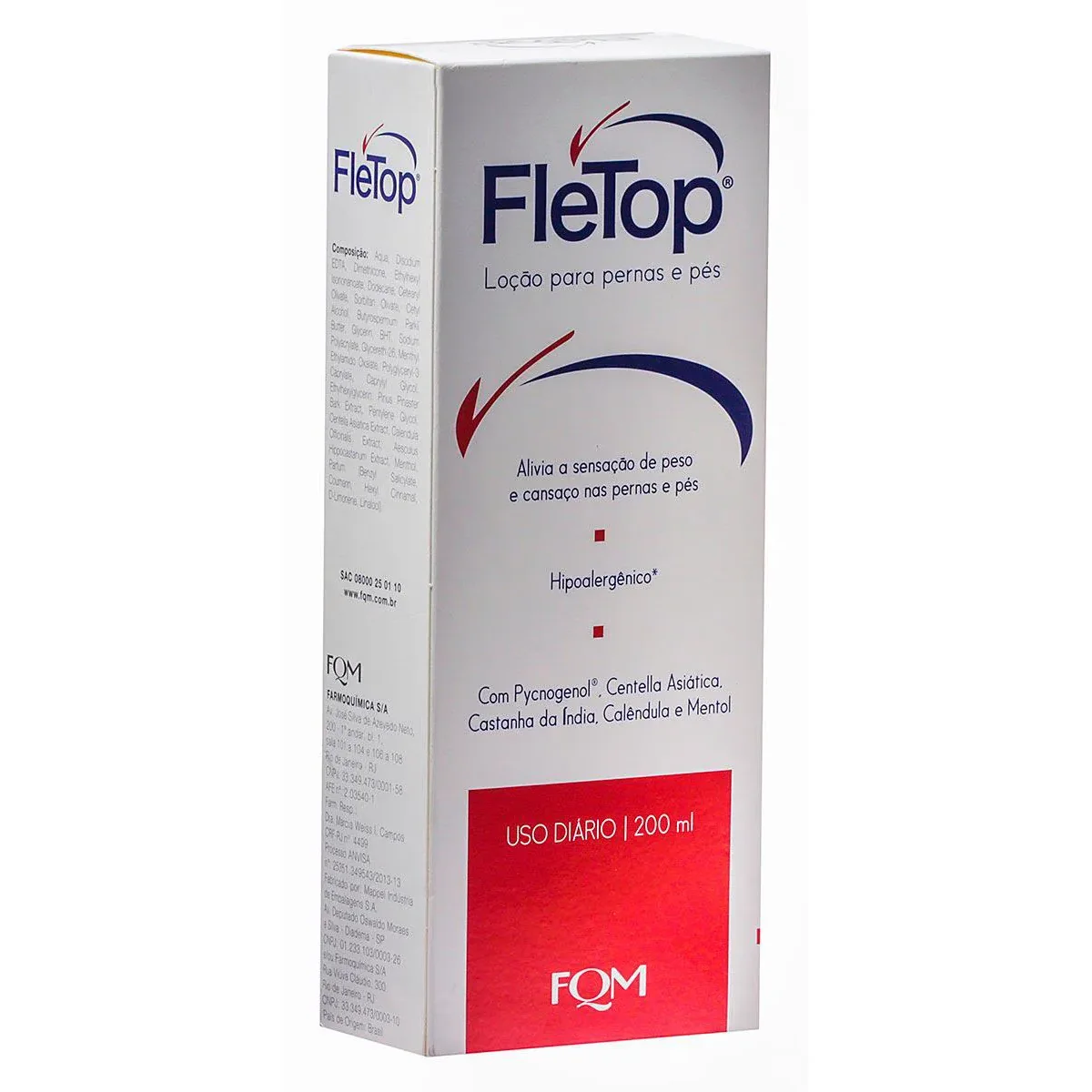 Loção para Pernas e Pés Fletop com 200ml - imagem 1