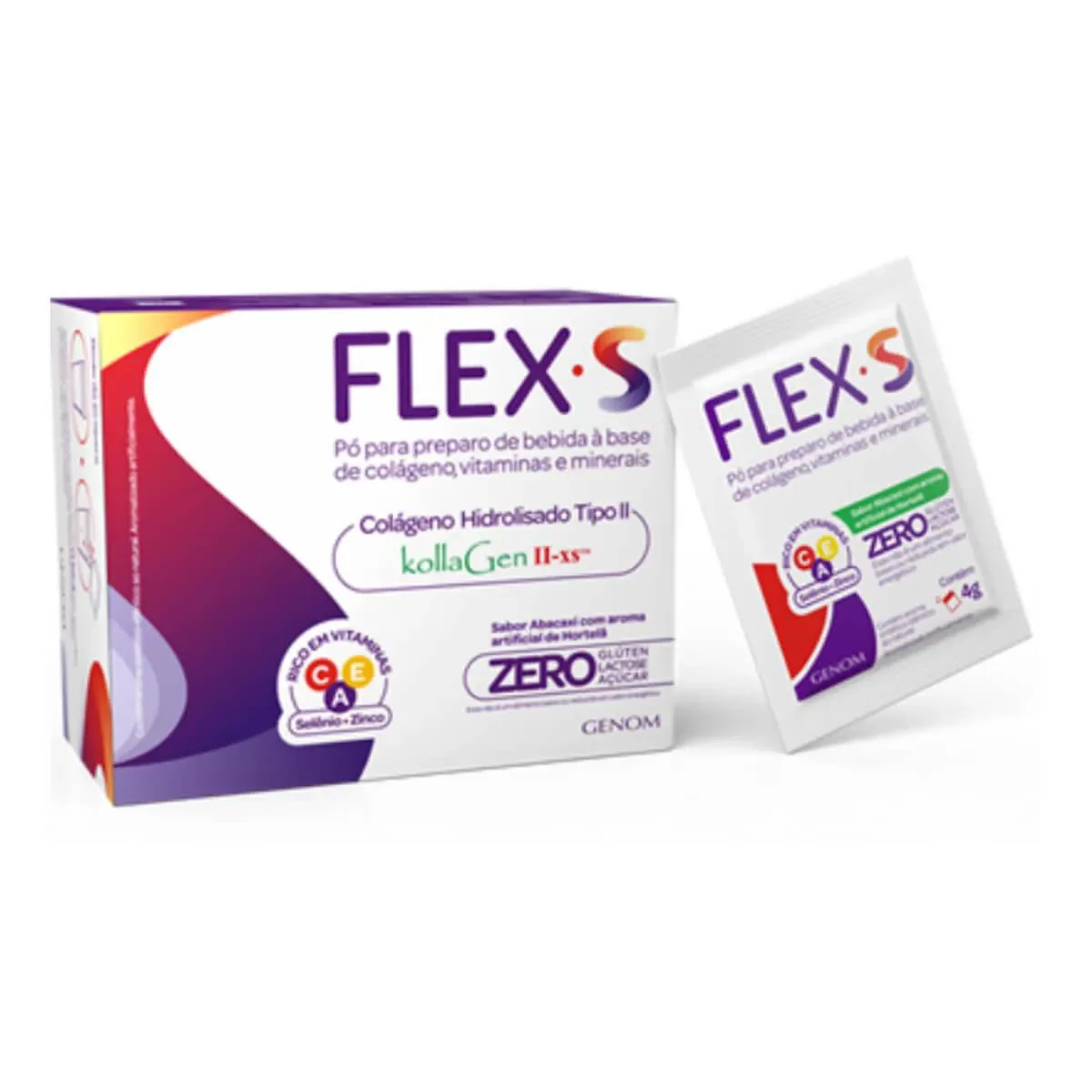 Colágeno Hidrolisado Tipo II Flex S com 30 sachês de 4g - imagem 1