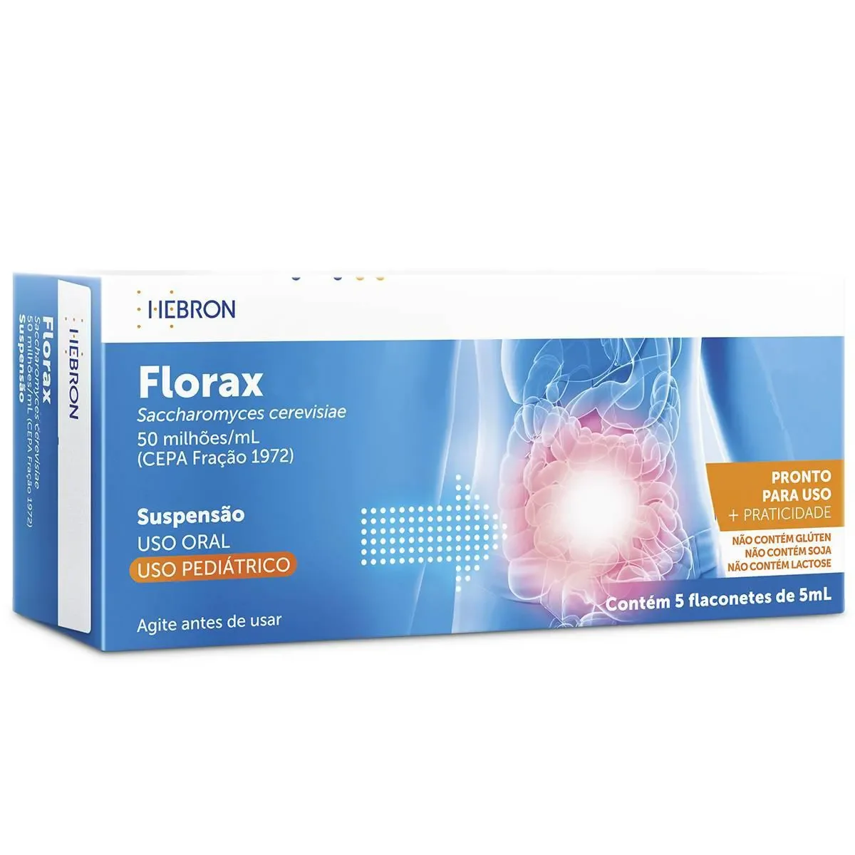 Probiótico Florax Pediátrico 5 flaconetes de 5ml - imagem 1