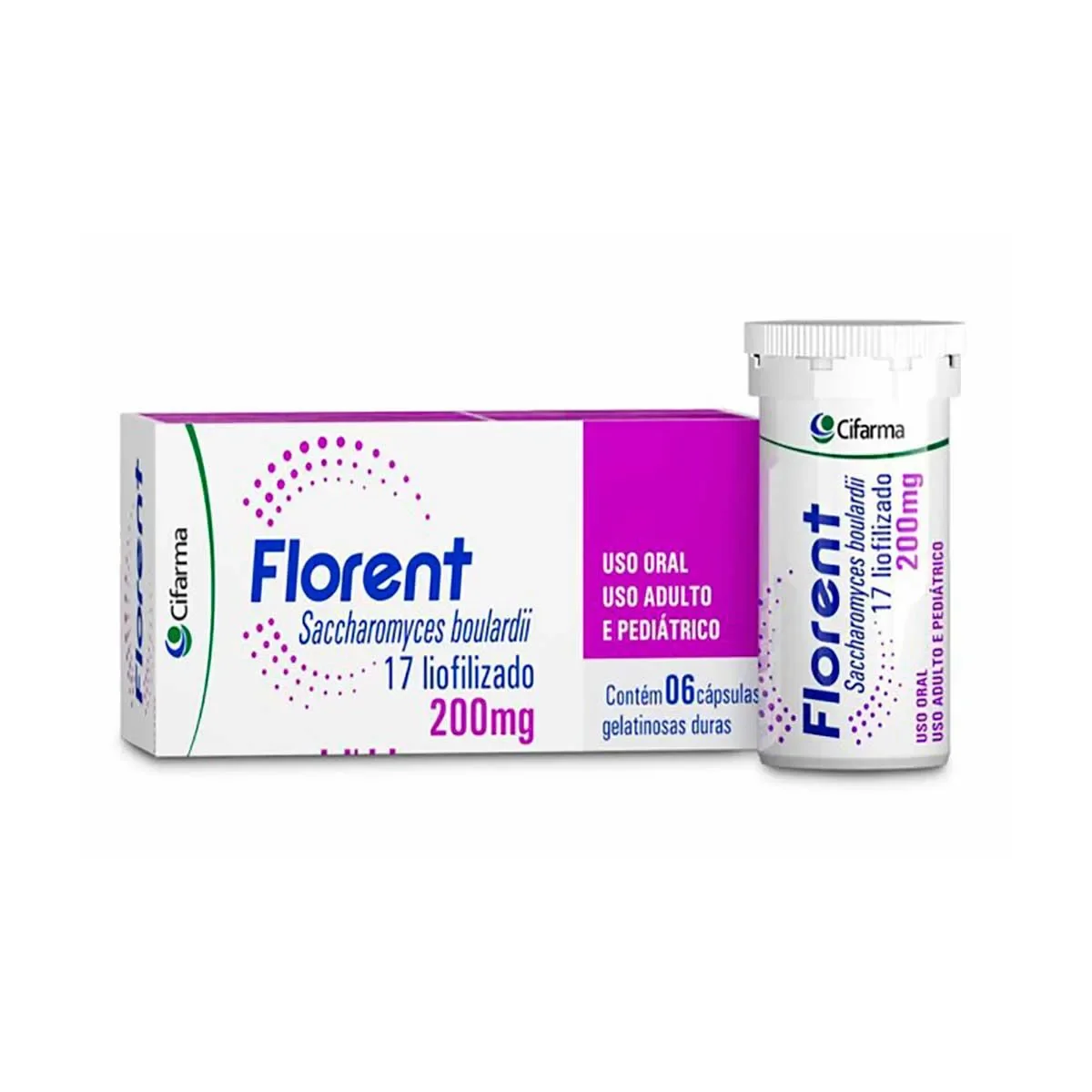 Probiótico Florent 200mg 6 cápsulas - imagem 1