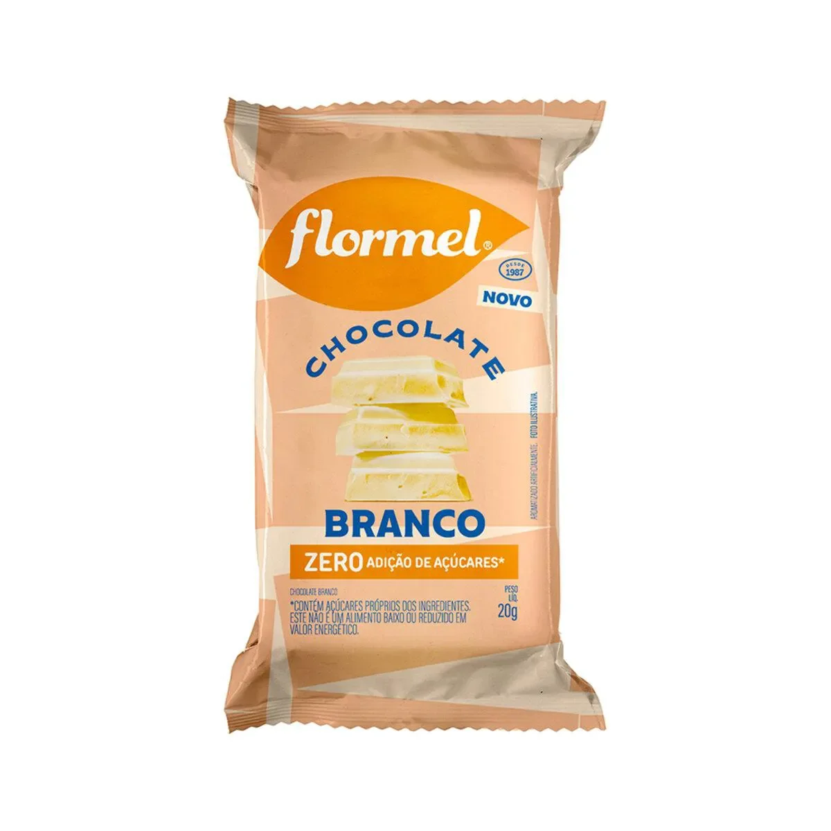 Chocolate Branco Flormel Zero Açúcar 20g - imagem 1