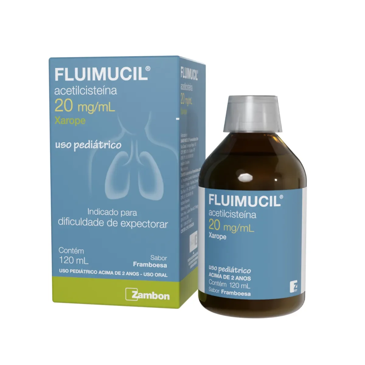Fluimucil Acetilcisteína Xarope Expectorante Pediátrico 120ml - imagem 1