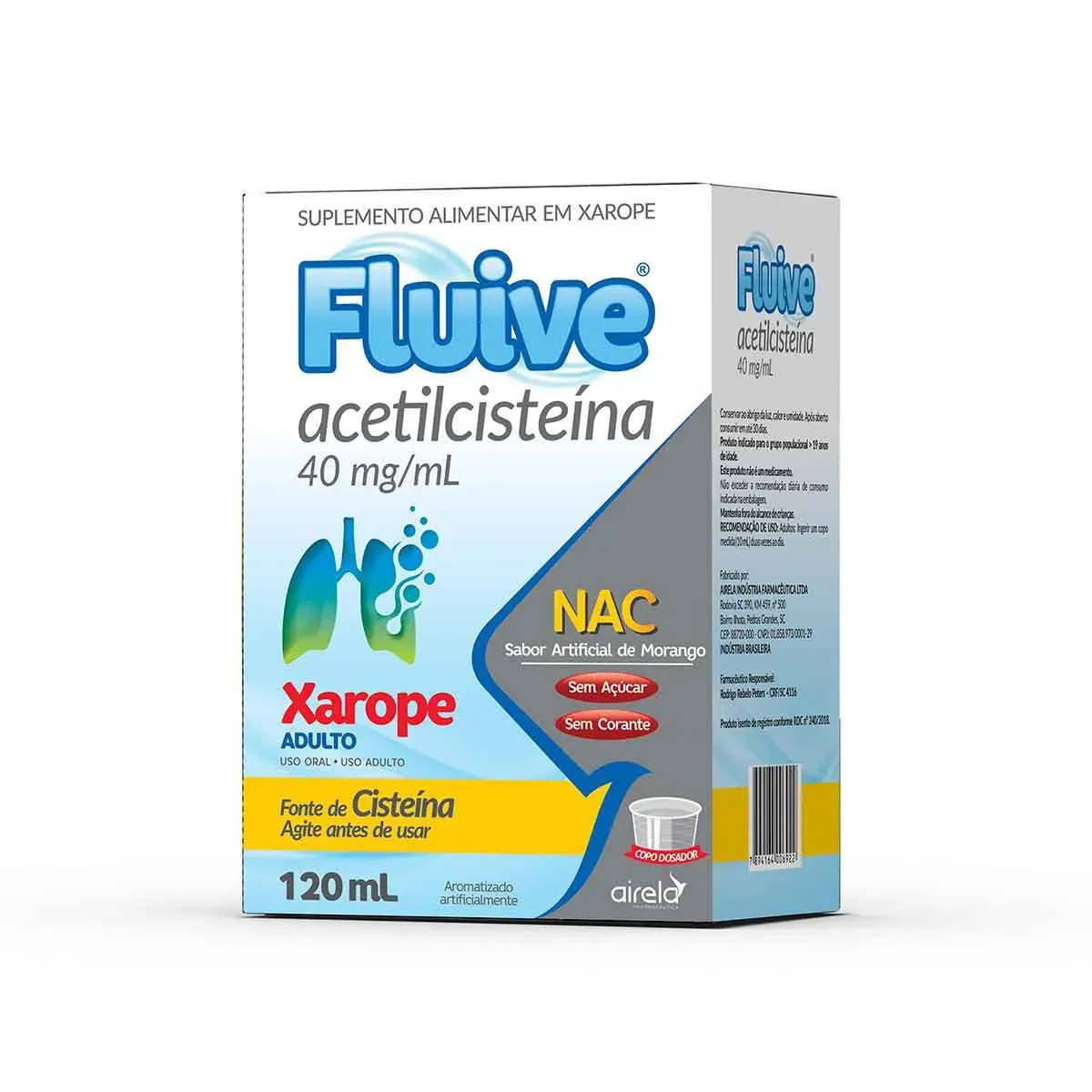 Fluive Acetilcisteína 40mg/ml Xarope 120ml - imagem 1