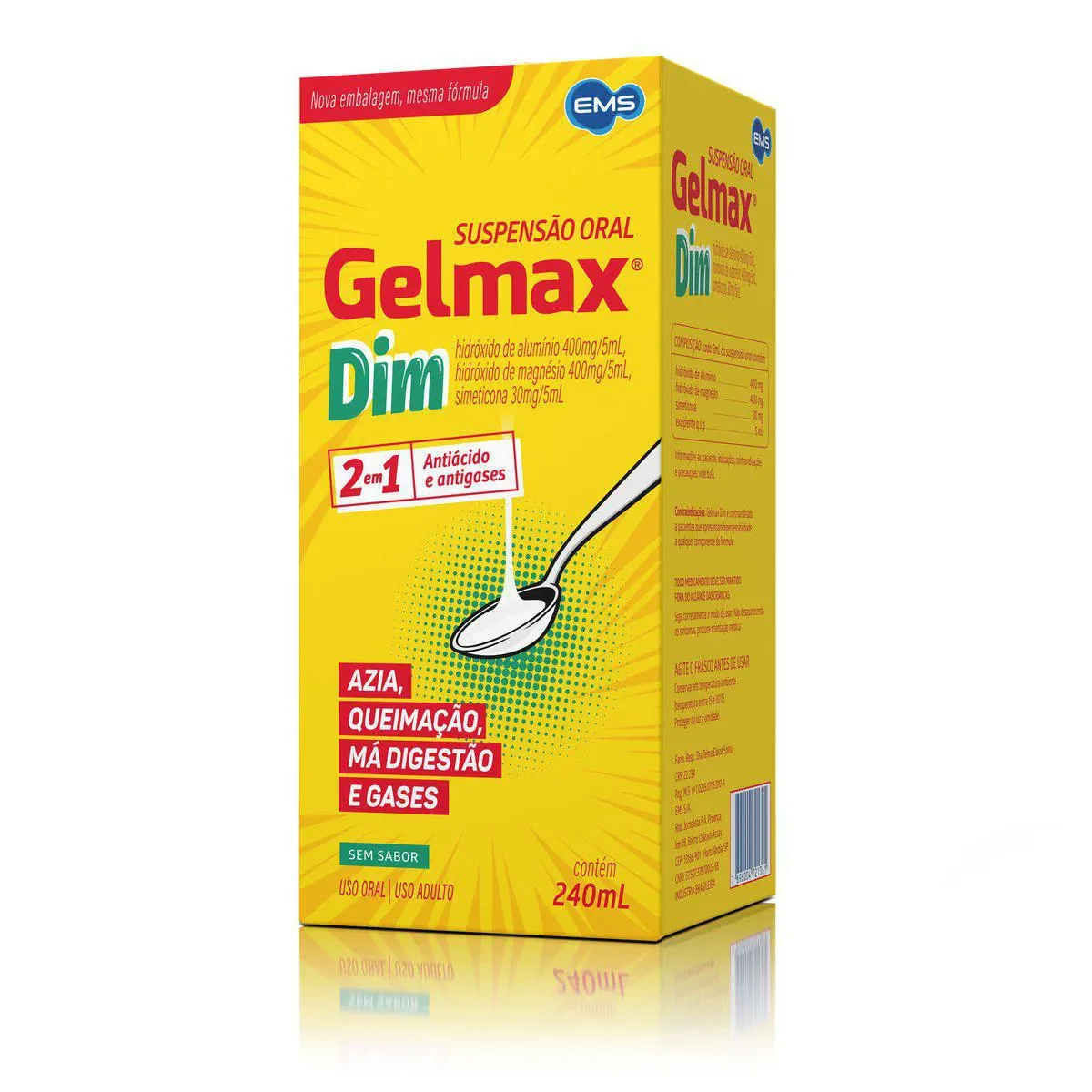 Gelmax Dim Sem Sabor Suspensão Oral 240ml - imagem 1