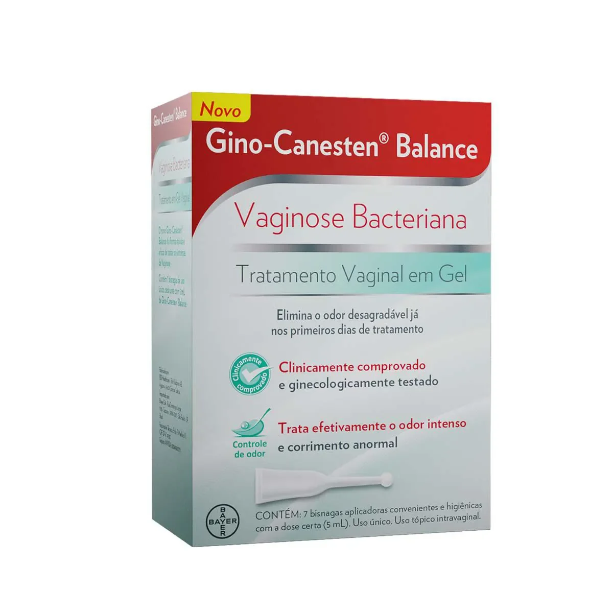 Gino Canesten Balance Gel Vaginal - 7 Unidades de 5ml cada - imagem 1