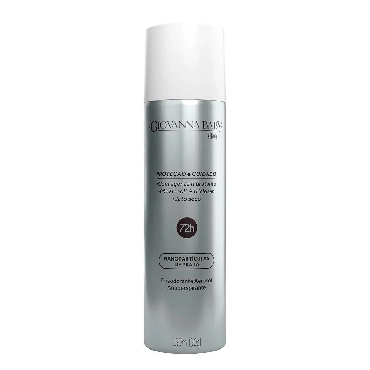 Desodorante Antitranspirante Aerosol Giovanna Baby Silver 72h 150ml - imagem 1