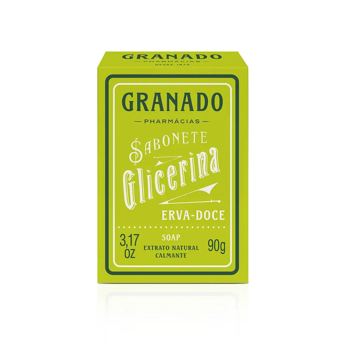 Sabonete Granado Glicerina Erva Doce em Barra com 90g - imagem 1