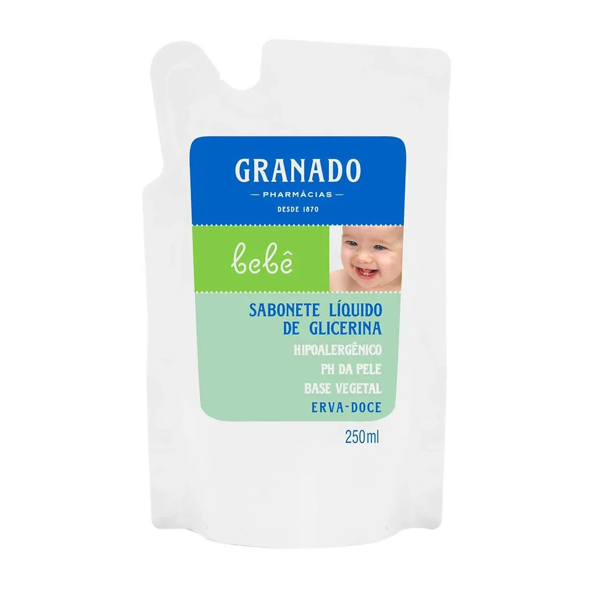Refil Sabonete Líquido Granado Bebê Erva-Doce com 250ml - imagem 1