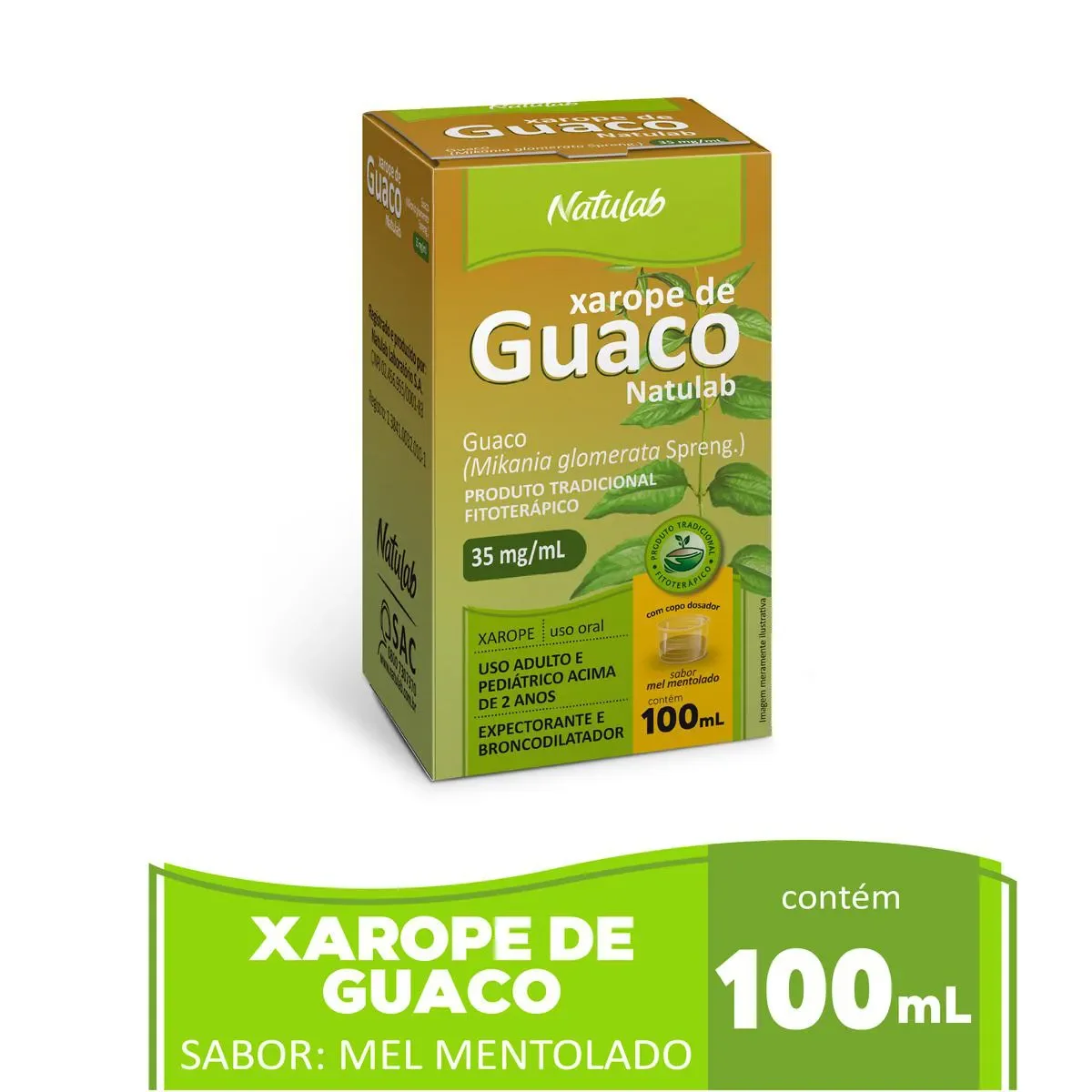 Xarope de Guaco 35mg/ml Natulab 100ml - imagem 1