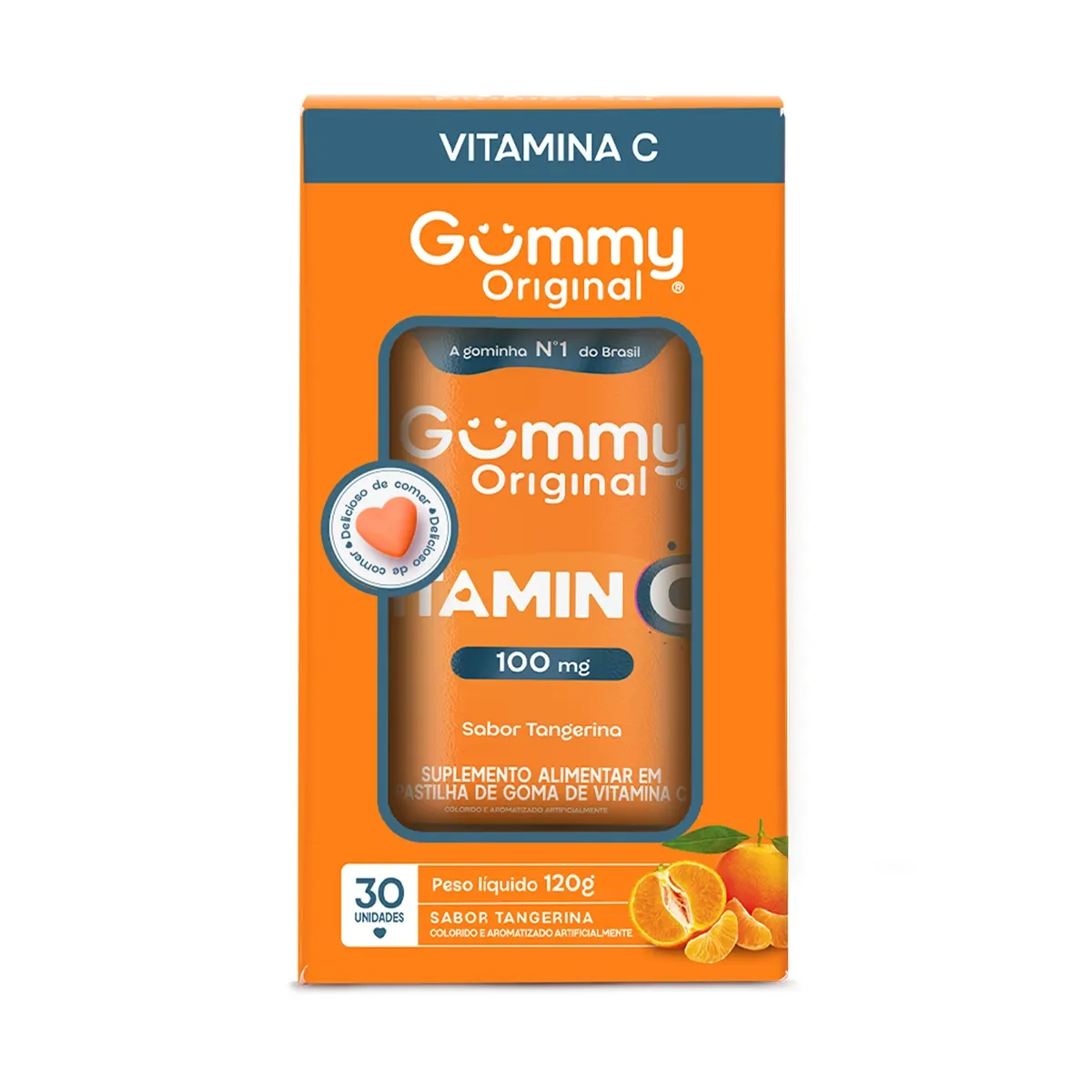 Vitamina C Gummy Vitamin C 100mg Tangerina 30 gomas - imagem 1