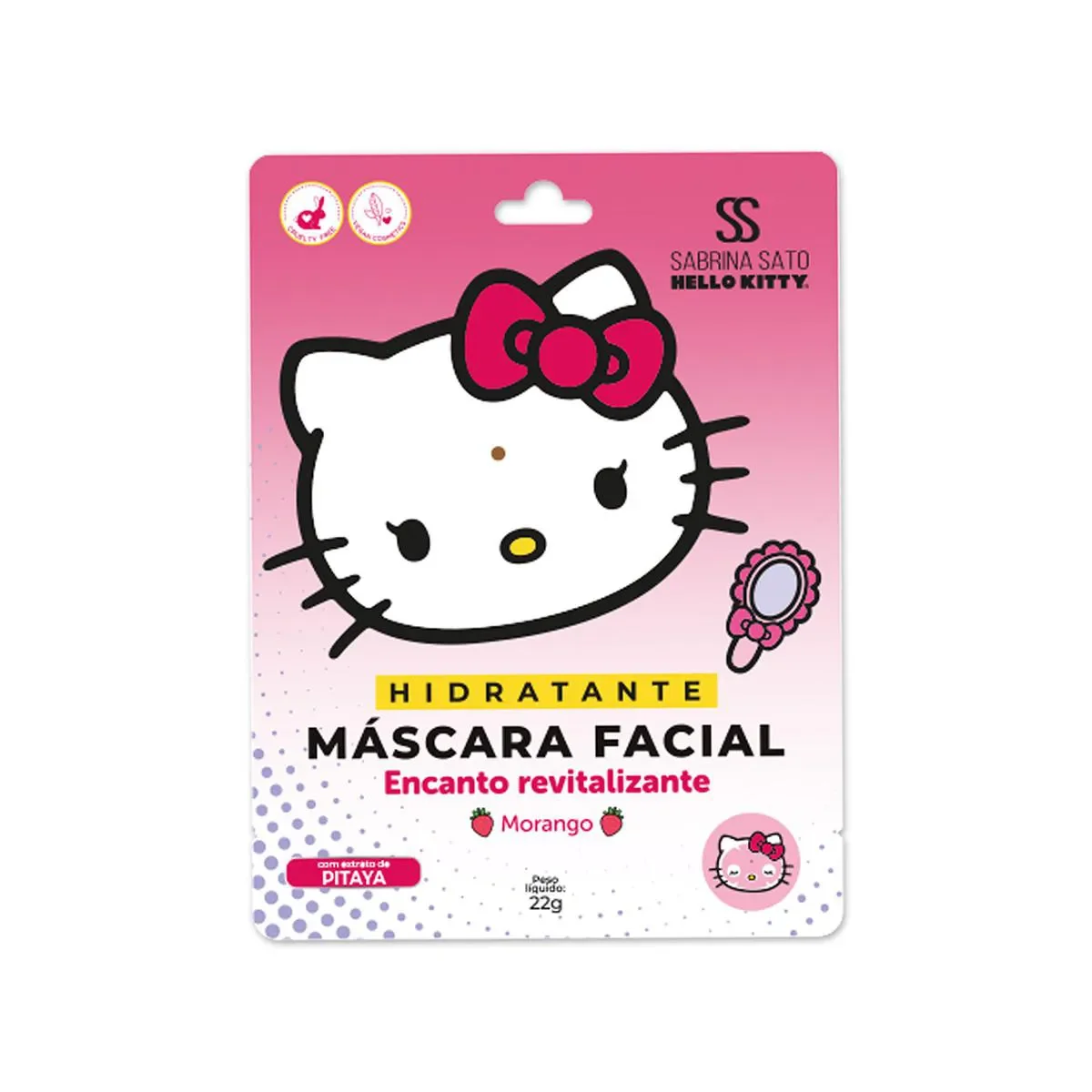 Máscara Hidratante Facial Sabrina Sato Hello Kitty Encanto Revitalizante Morango 22g - imagem 1