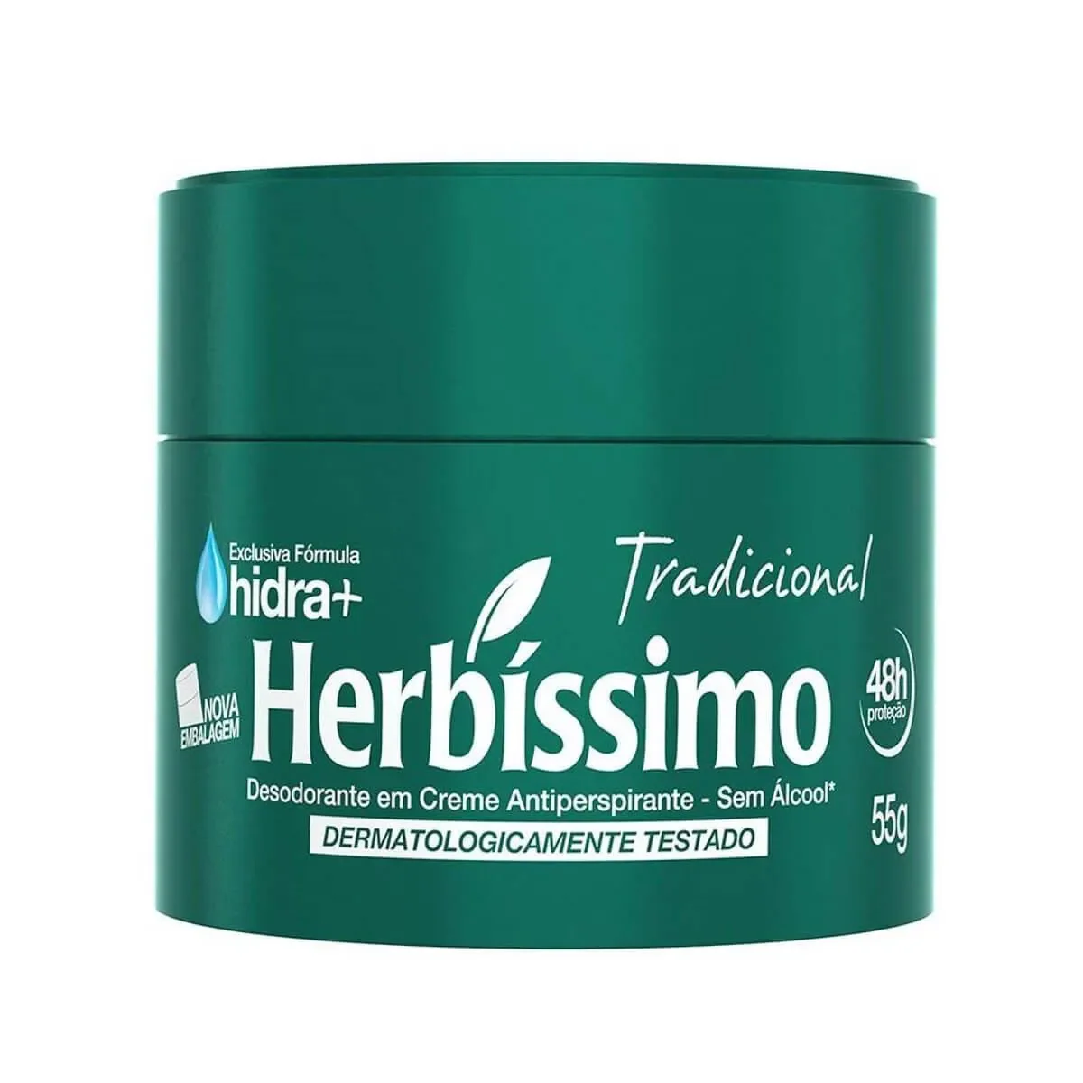 Desodorante Antitranspirante Creme Herbíssimo Tradicional 48h 55g - imagem 1