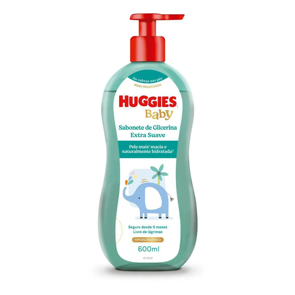 Sabonete de Glicerina Líquido Infantil Huggies Extra Suave 600ml - imagem 1