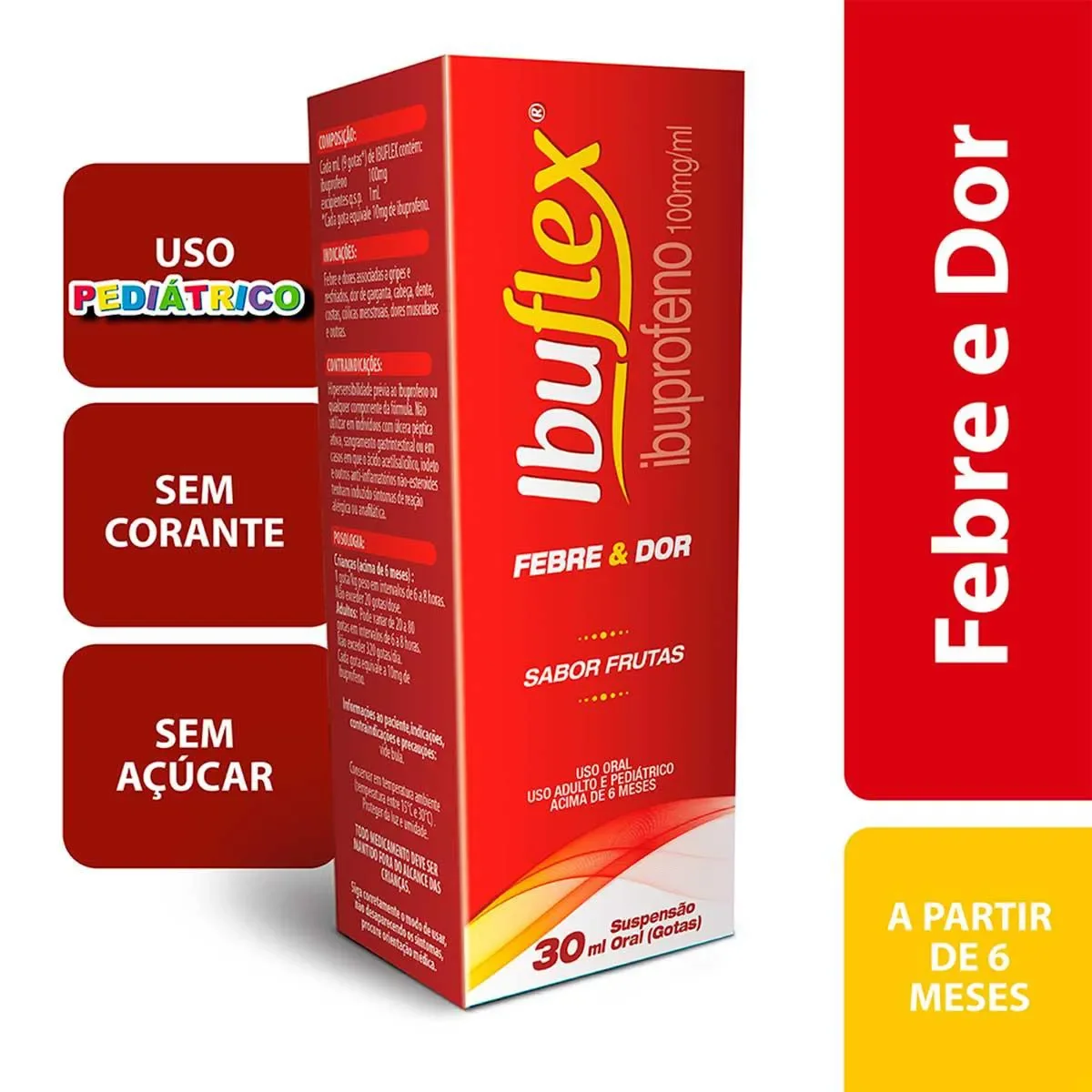 Ibuflex Ibuprofeno 100mg/ml Suspensão Oral 30ml - imagem 1