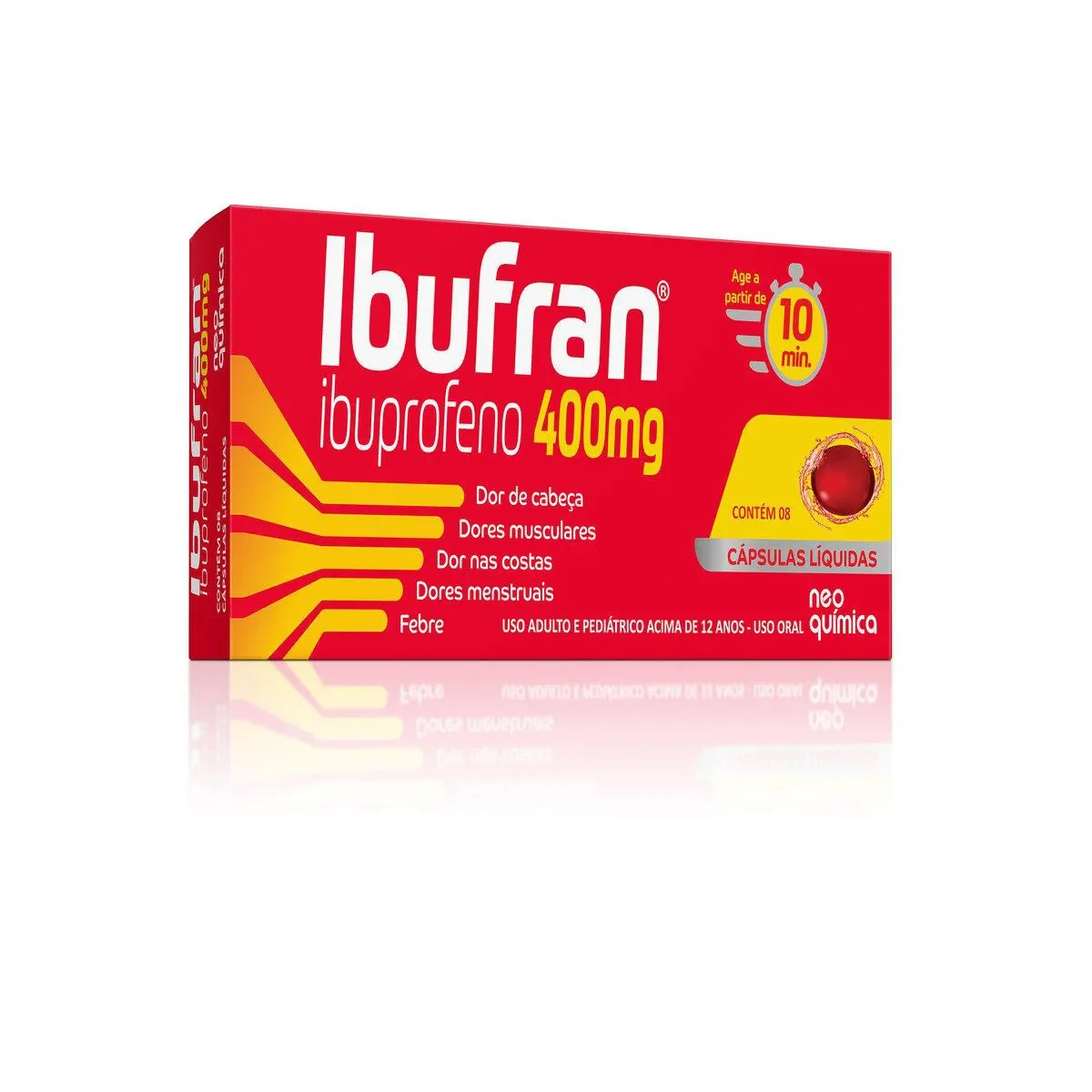 Ibufran Ibuprofeno 400mg 8 Cápsulas Líquidas - imagem 1