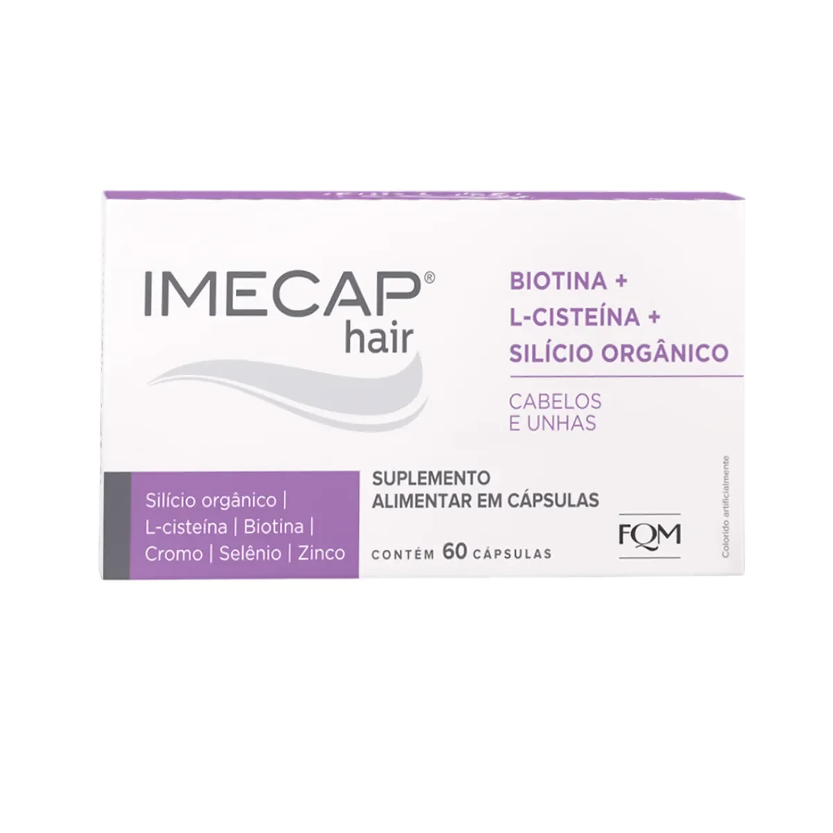 Suplemento Alimentar Imecap Hair Silício Orgânico 60 cápsulas - imagem 1