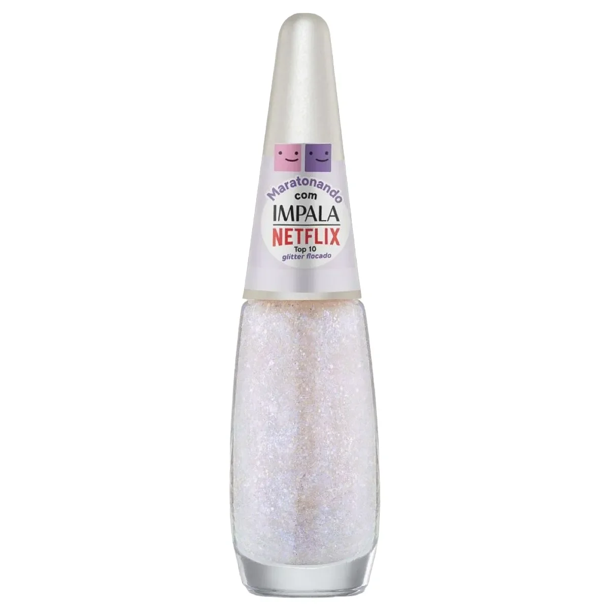 Esmalte Glitter Flocado Impala Netflix Maratonando 7,5ml – Top 10 - imagem 1