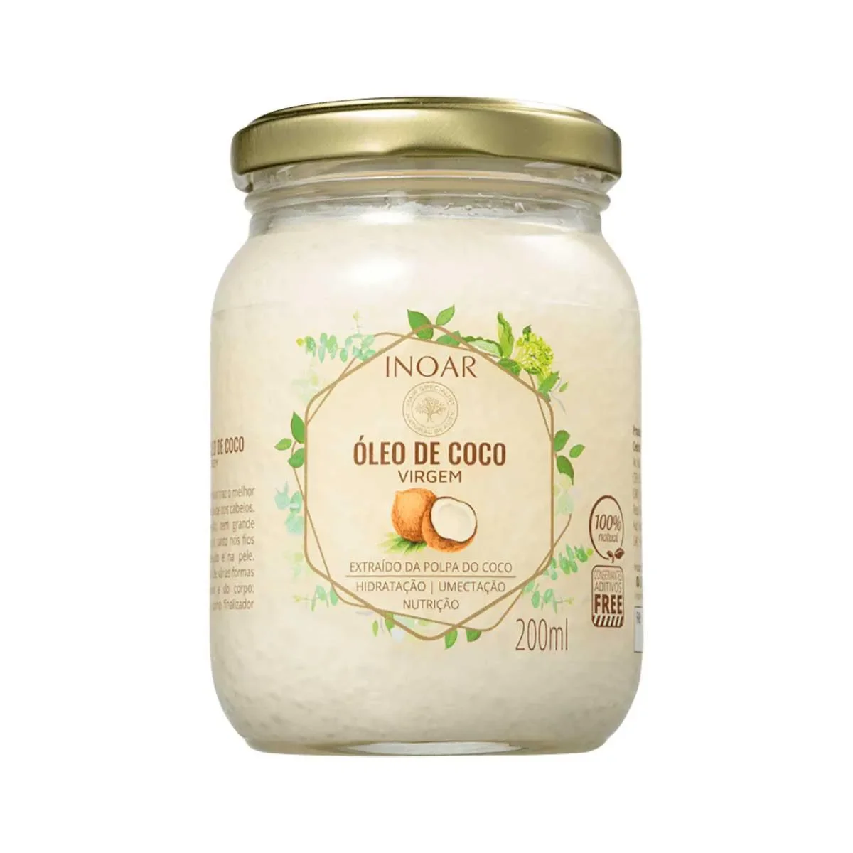 Óleo de Coco Virgem Capilar Inoar com 200ml - imagem 1