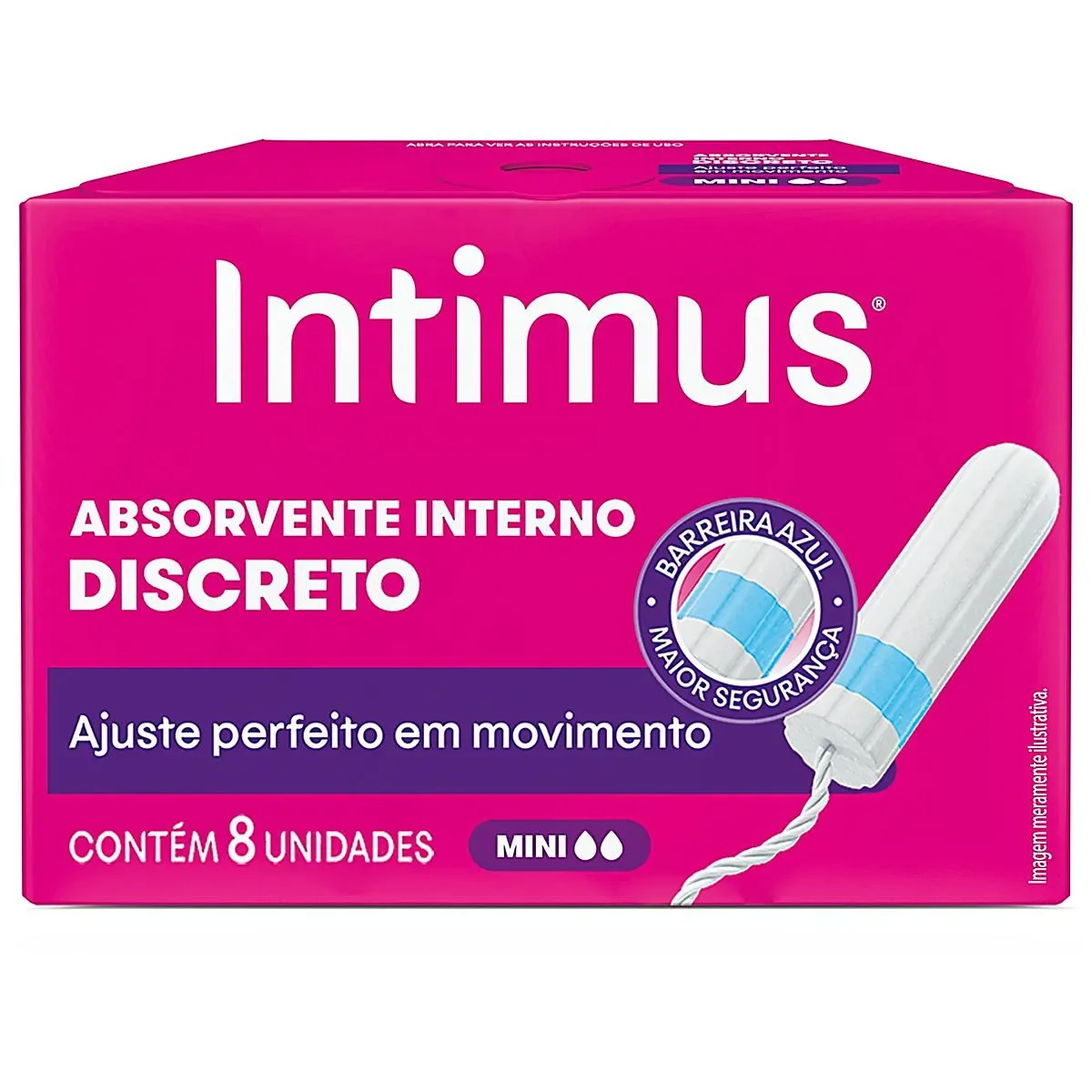 Absorvente Interno Intimus Discreto Mini 8 unidades - imagem 1